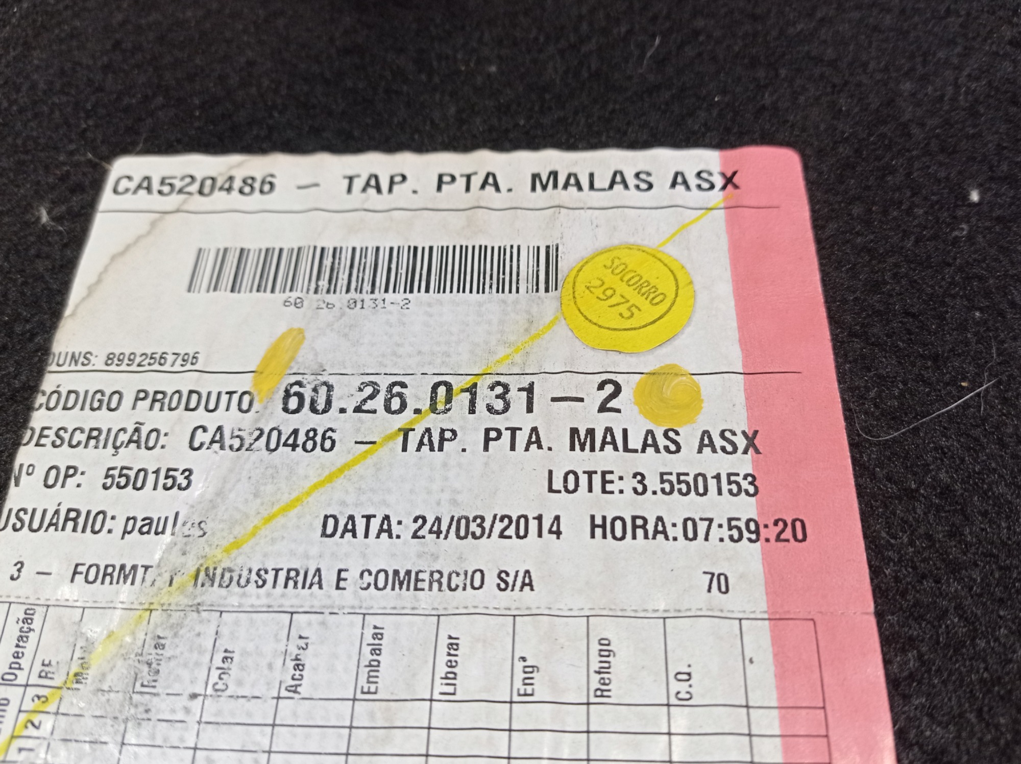 Tampão Estepe Mitsubishi Asx Cvt 2014 V574 Preto 6