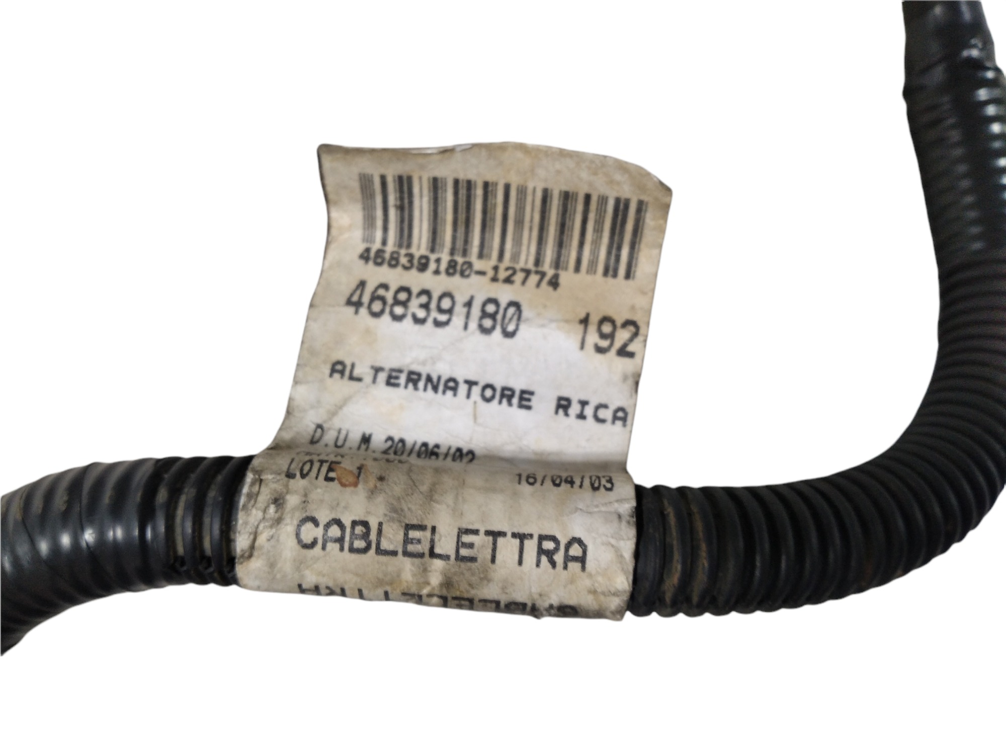Chicote Elétrico Alternador Fiat Stilo 1.8 8v 2003 46839180 6
