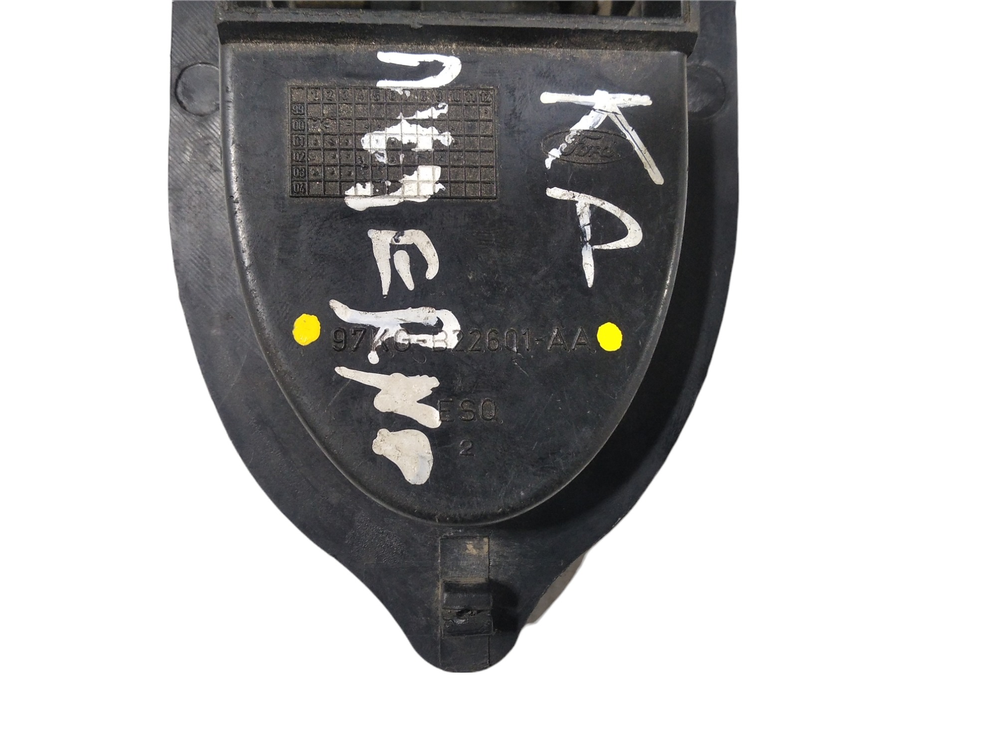Maçaneta Interna Esquerdo Ford Ka 2007 97 Kgb22601a V214 Preto Dianteira 8