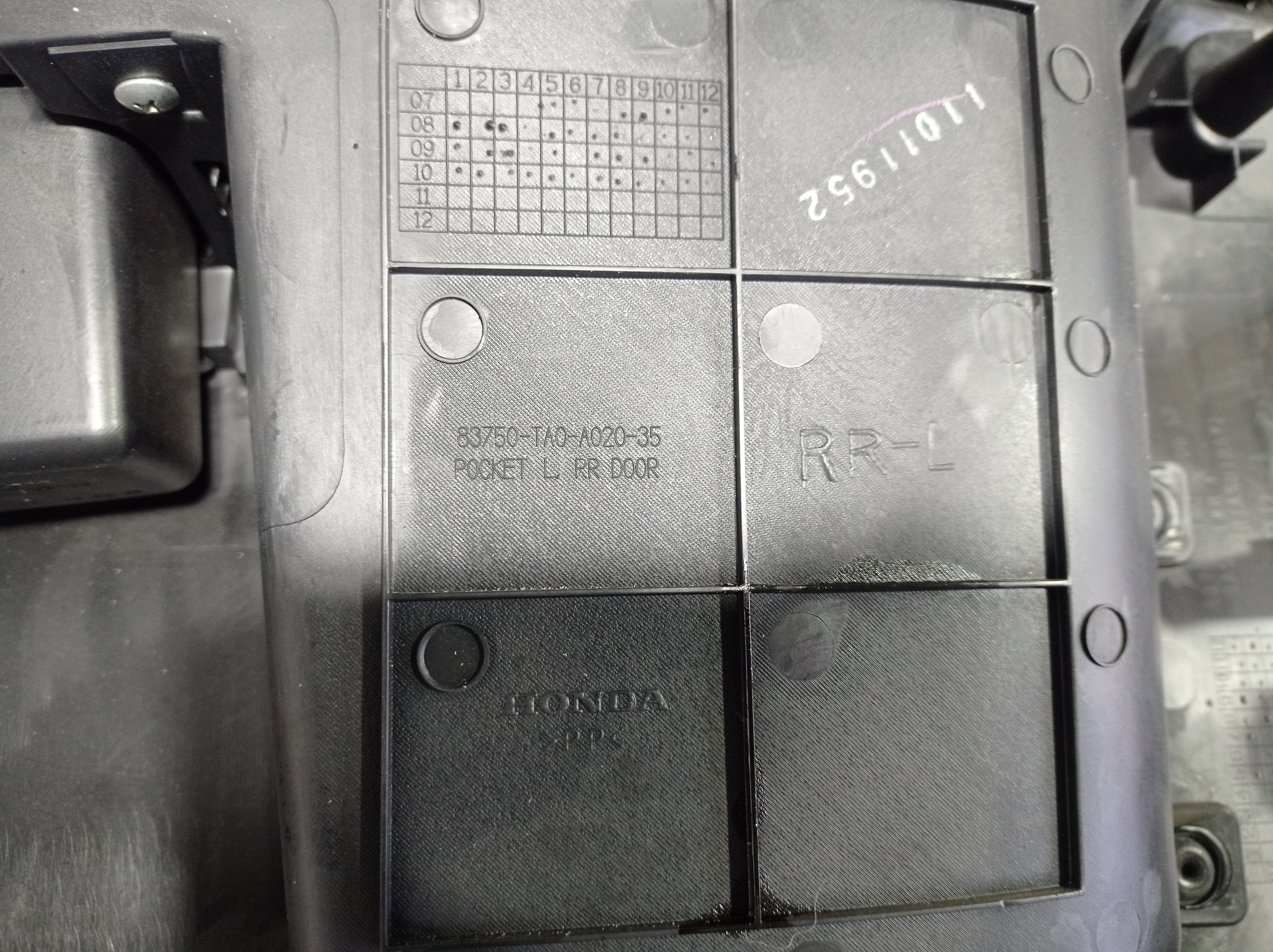 Forro Porta Traseira Esquerda Honda Accord 2.0 2011 V557 Preto 5