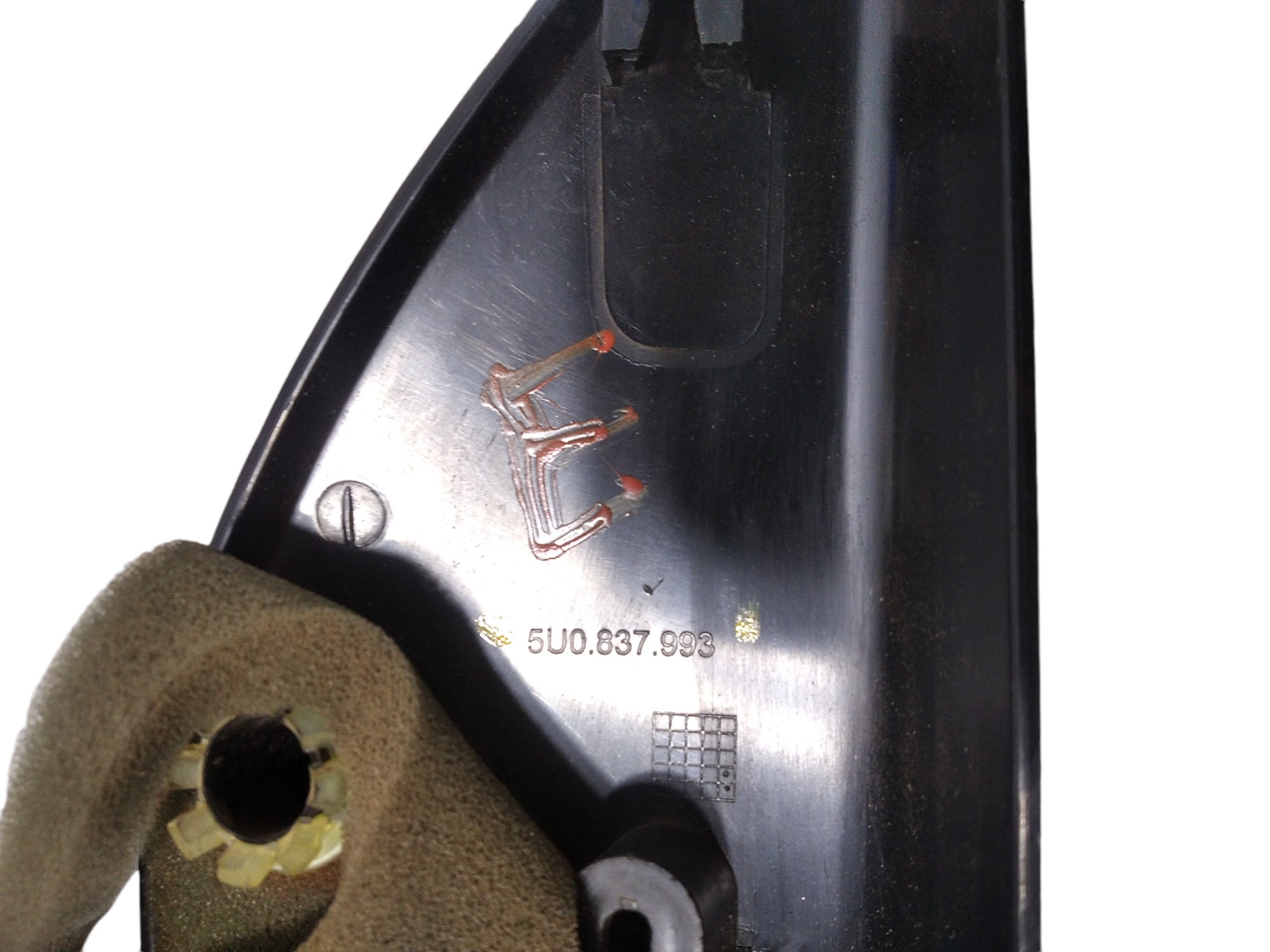 Acabamento Esquerdo Interno Retrovisor Gol Rallye 2014 V253 Preto 5