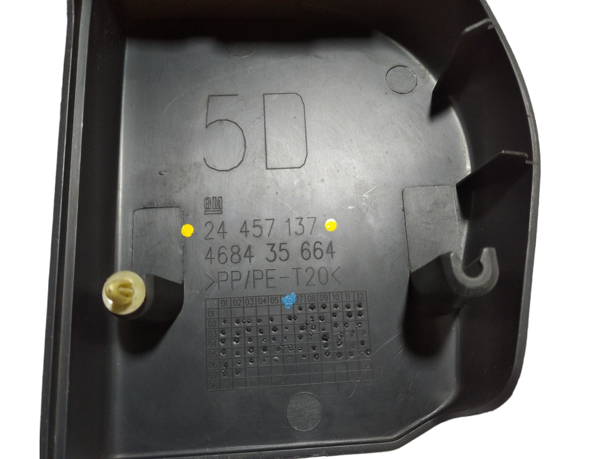 Acabamento Interno Retrovisor Esquerdo Corsa 2004 A 12 V280 Preto 9
