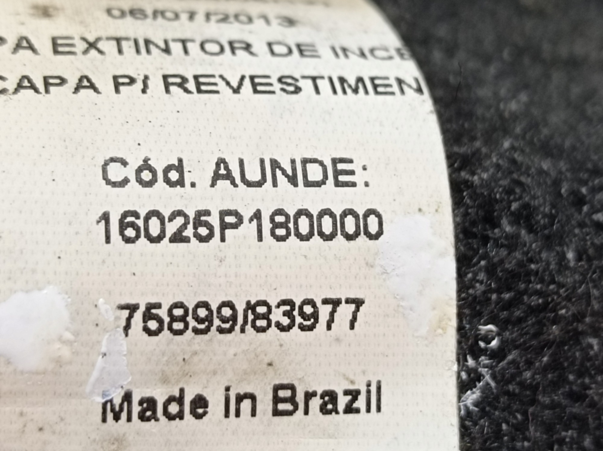 Suporte Capa Extintor Mitsubishi Outlander 2014 V551 5
