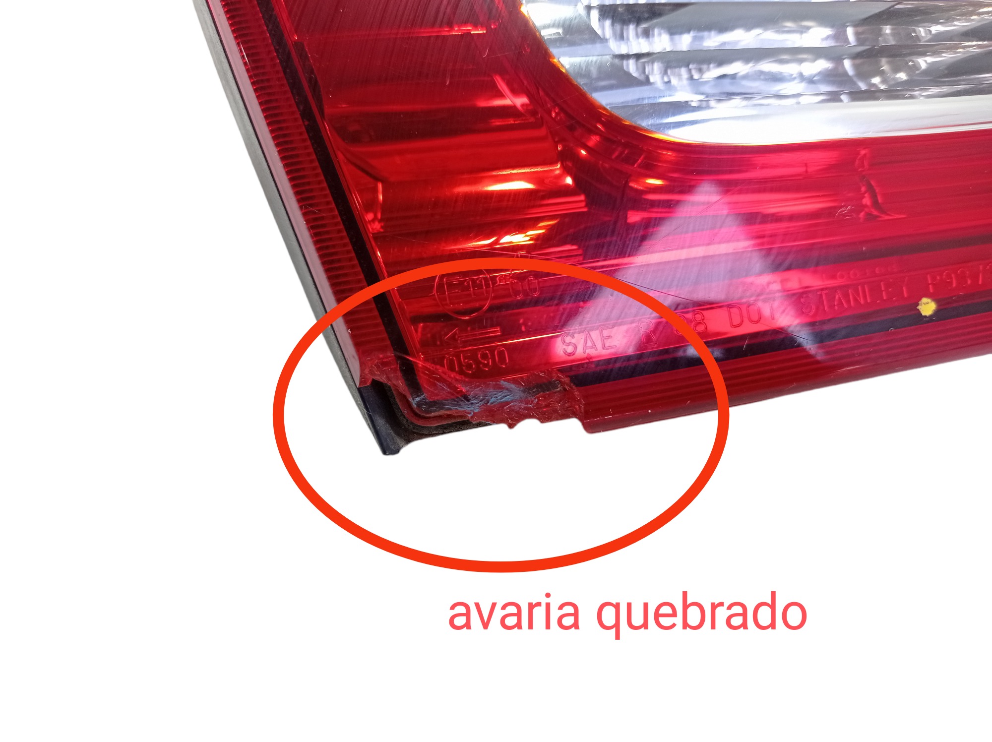 Lanterna Esquerda Tampa Traseira Mitsubishi Asx Cvt 14 V574 Esquerdo 5