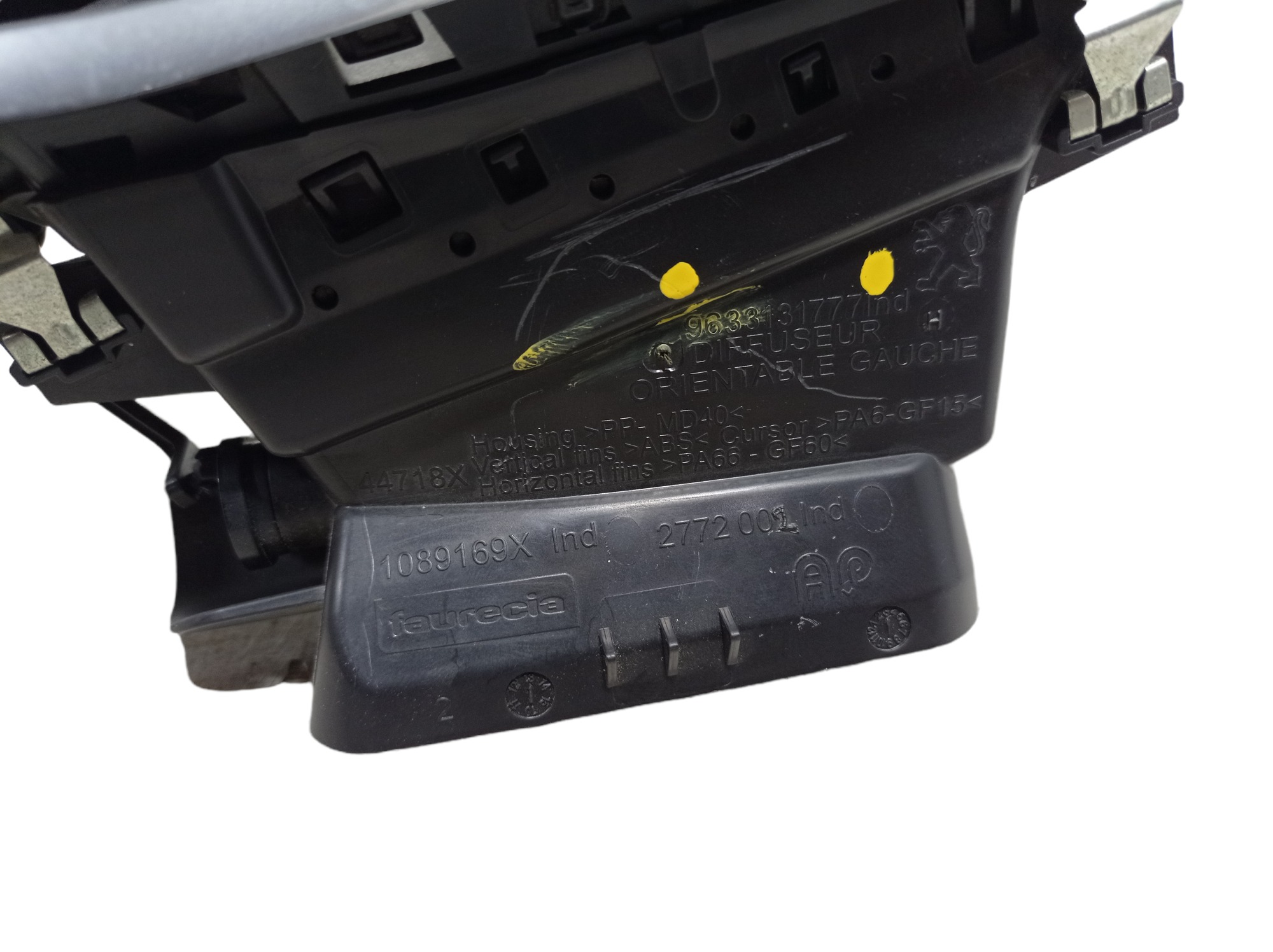 Difusor Ar Esquerdo Painel Peugeot 208  2014 V312 9633131777 6