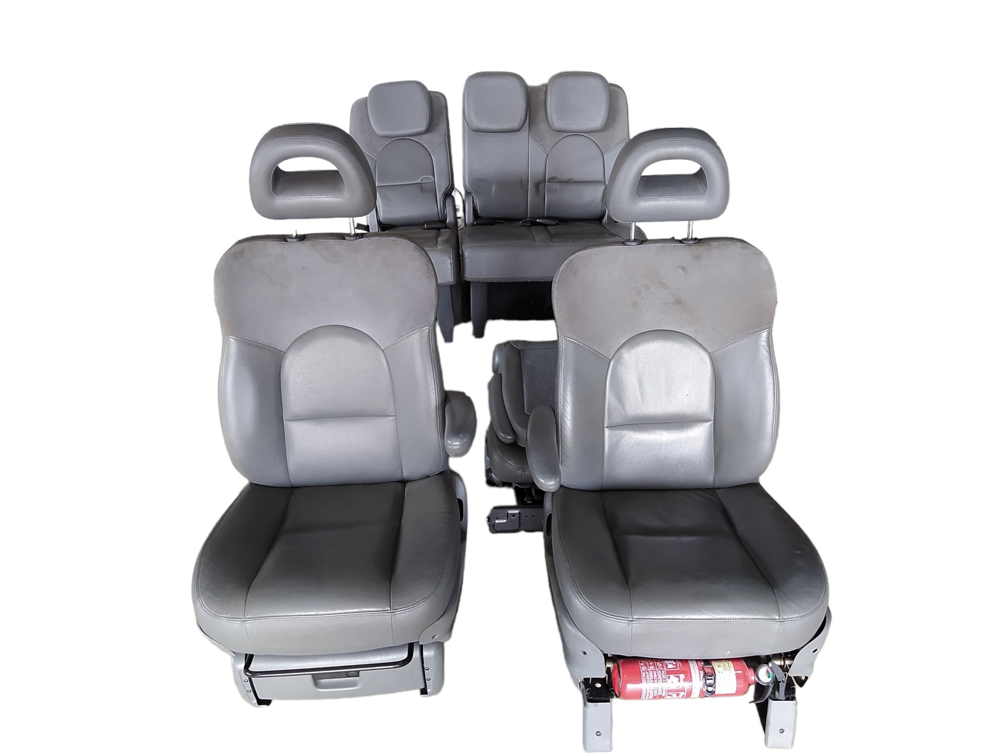 Jogo Banco Couro Chrysler Grand Caravan 3.3 V6 2006 V487 Cinza 7