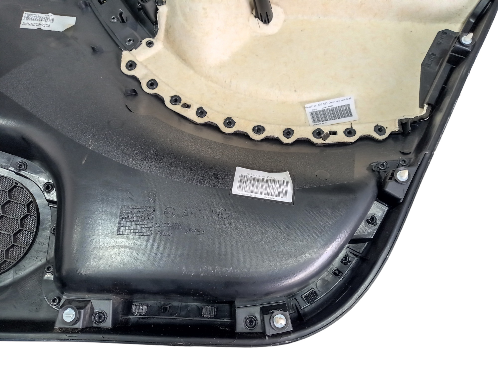 Forro Porta Traseira Esquerda Citroen C4 2011 V227 Cinza 8
