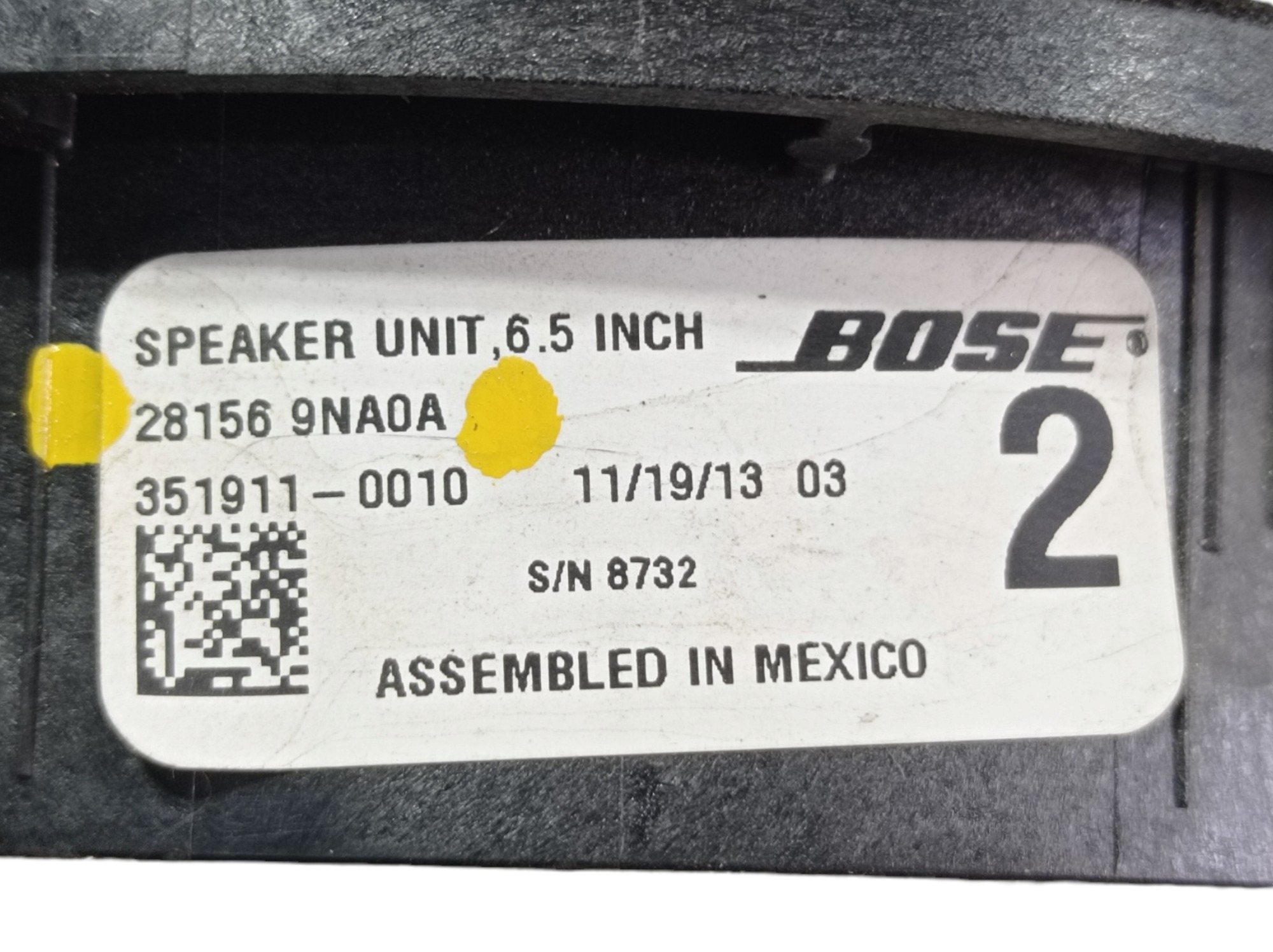 Alto Falante Traseiro Direito Nissan Altima Sl 2014 V465 3