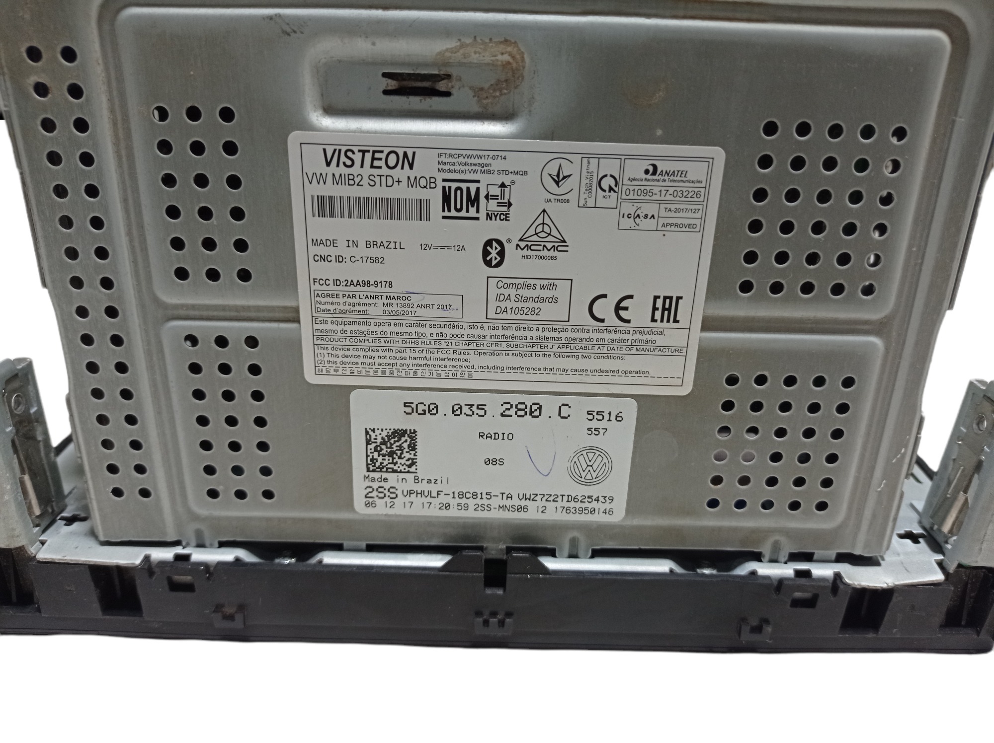 Multimidia Vw Polo Tcross Virtus 2018 5g0035280c V329
