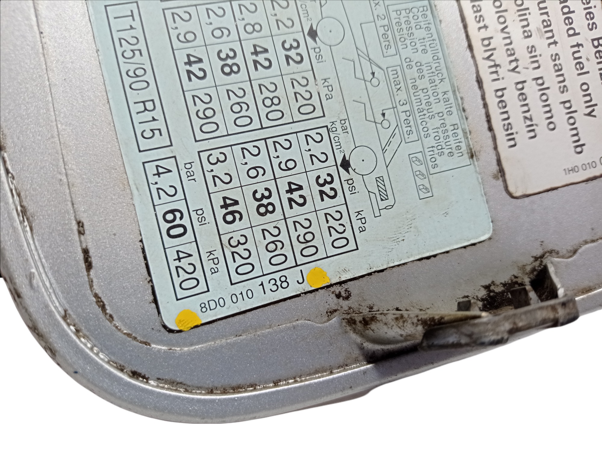 Portinhola Tanque Combustível Audi A4 1996 1997 V30 Prata 1996 6