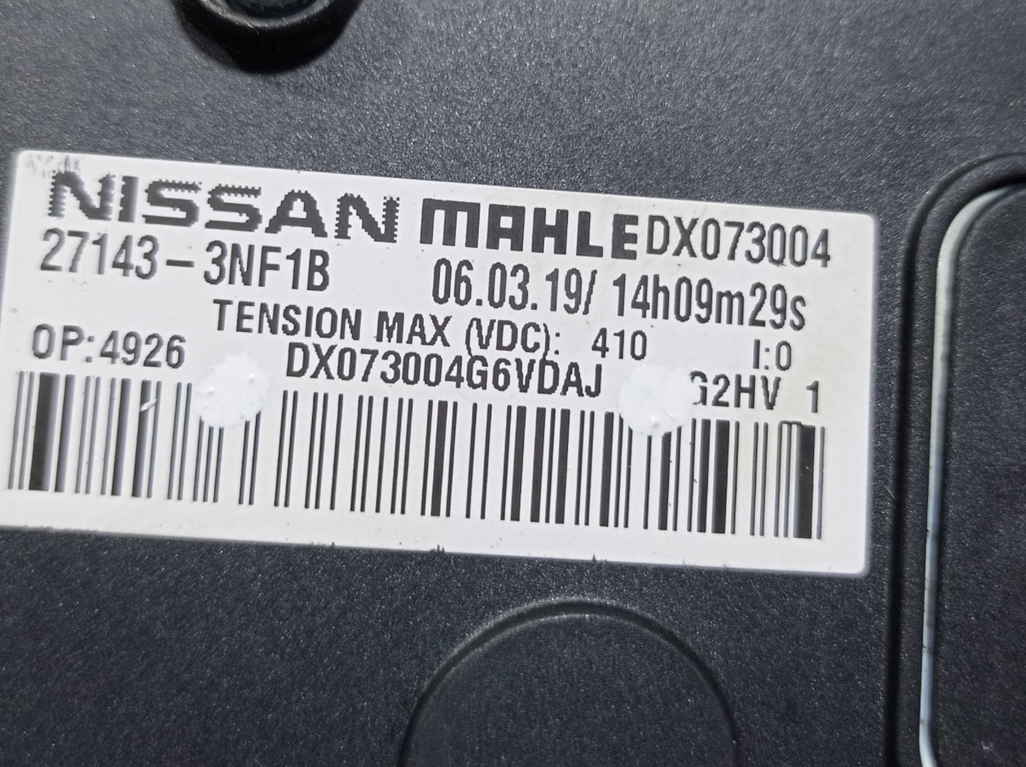 Serpentina Do Ar Quente Nissan Leaf 2019 271433nf1b V488 6