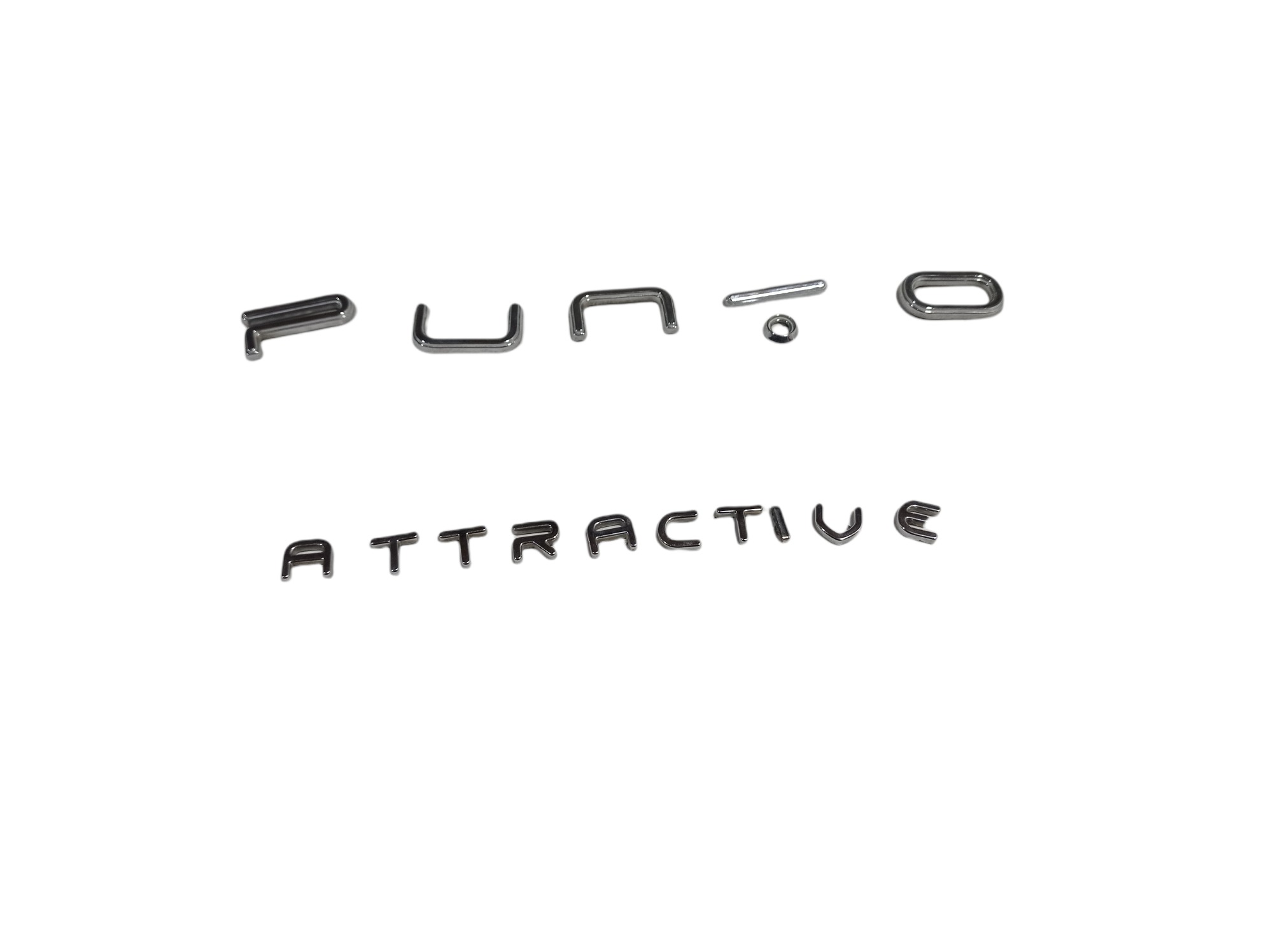 Emblema Fiat Punto Attractive 2014 V290 Prateado 3