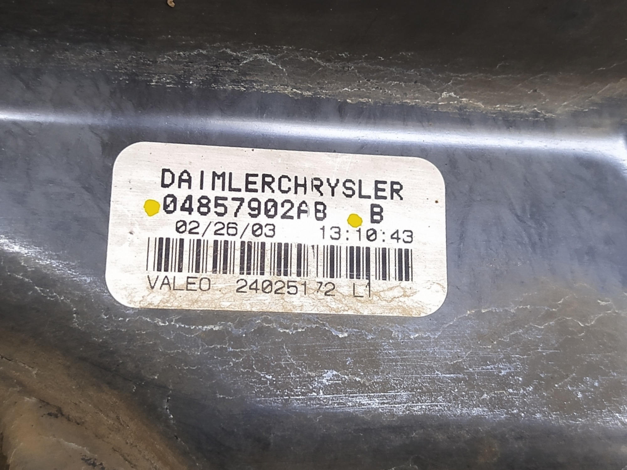 Suporte Grade Churrasqueira Chrysler Grand Caravan 2003 V458 9