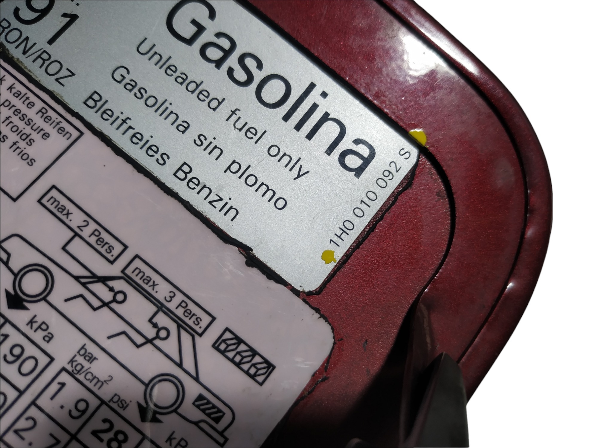 Portinhola Tanque Combustível Audi A3 V51 1h0010092s Vinho 5