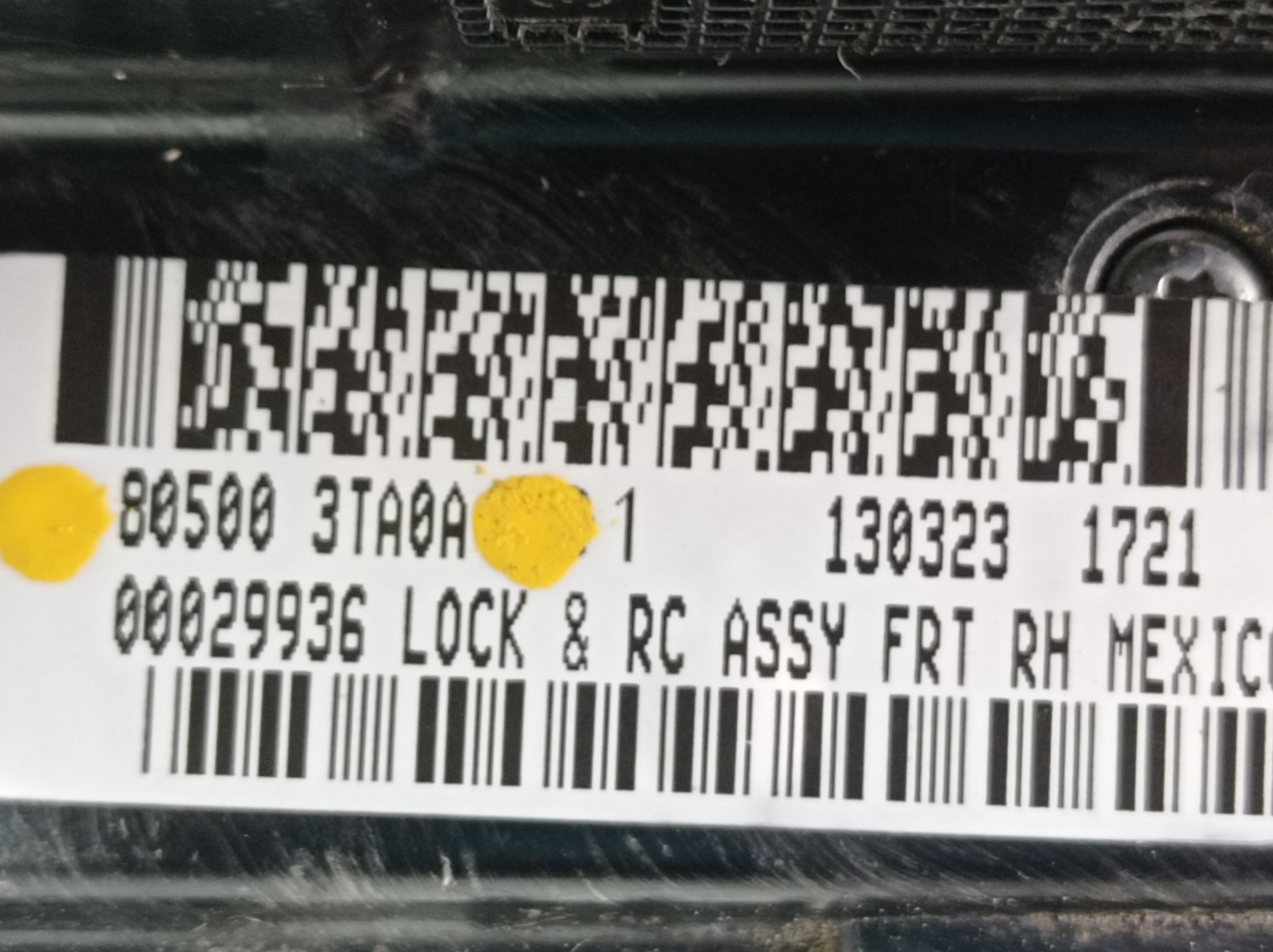 Fechadura Dianteira Direita Nissan Altima Sl 2014 V465 6