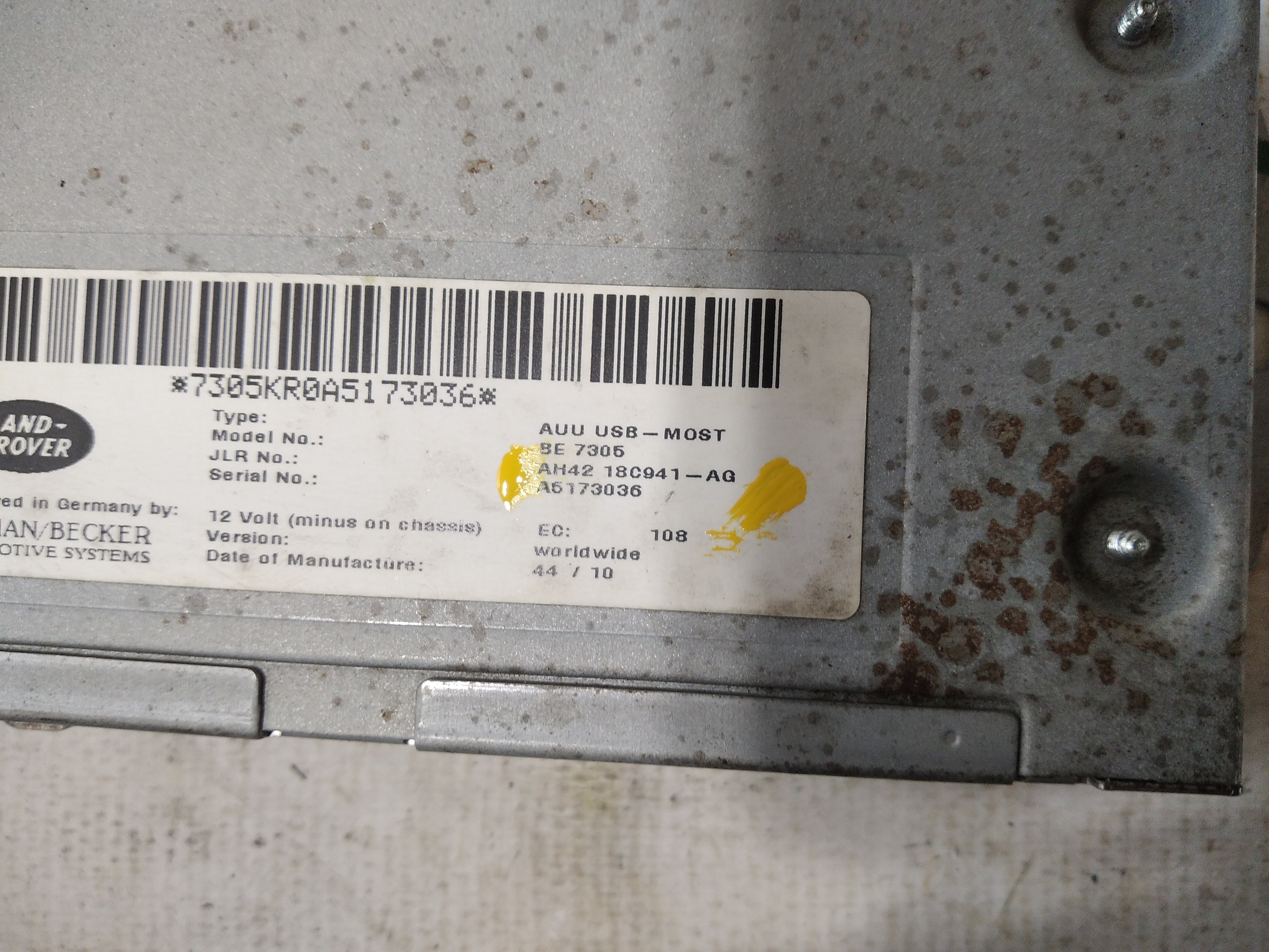 Módulo Usb Range Rover Sport 2011 V6 3.0 Ah4218c941ag V289 5