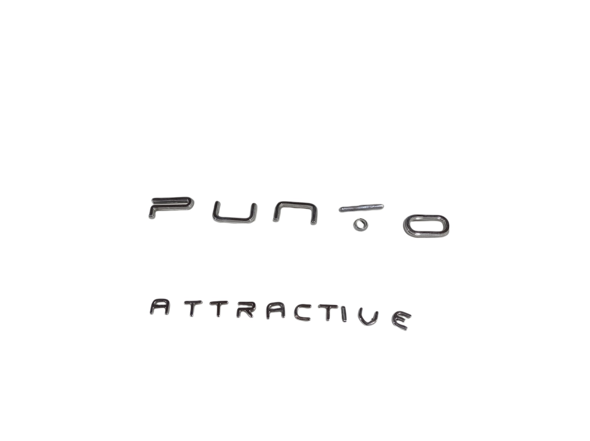 Emblema Fiat Punto Attractive 2014 V290 Prateado 2