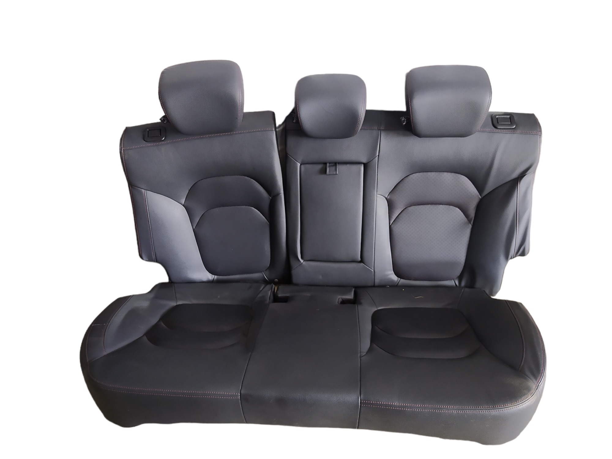 Jogo De Banco Couro Jac T50 2017 2021 V489 Preto Com Costura Vermelha 7