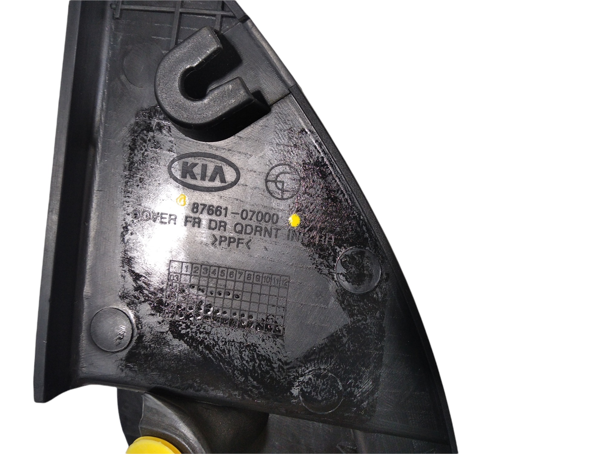 Acabamento Interno Retrovisor Direito Kia Picanto 2009 V291 Preto 8