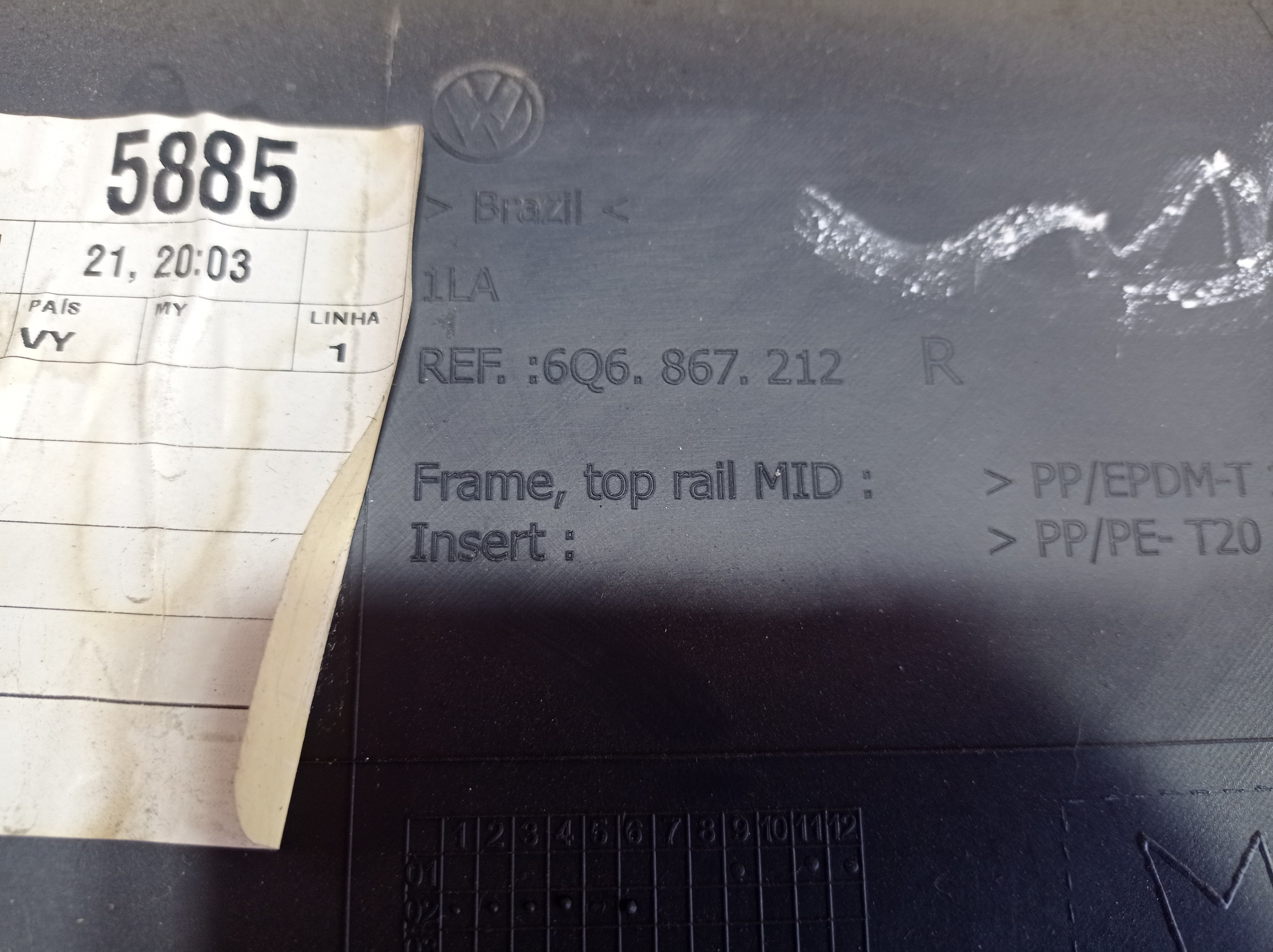Forro Porta Traseiro Direito Vw Polo 2003 6q6867212 V189 10