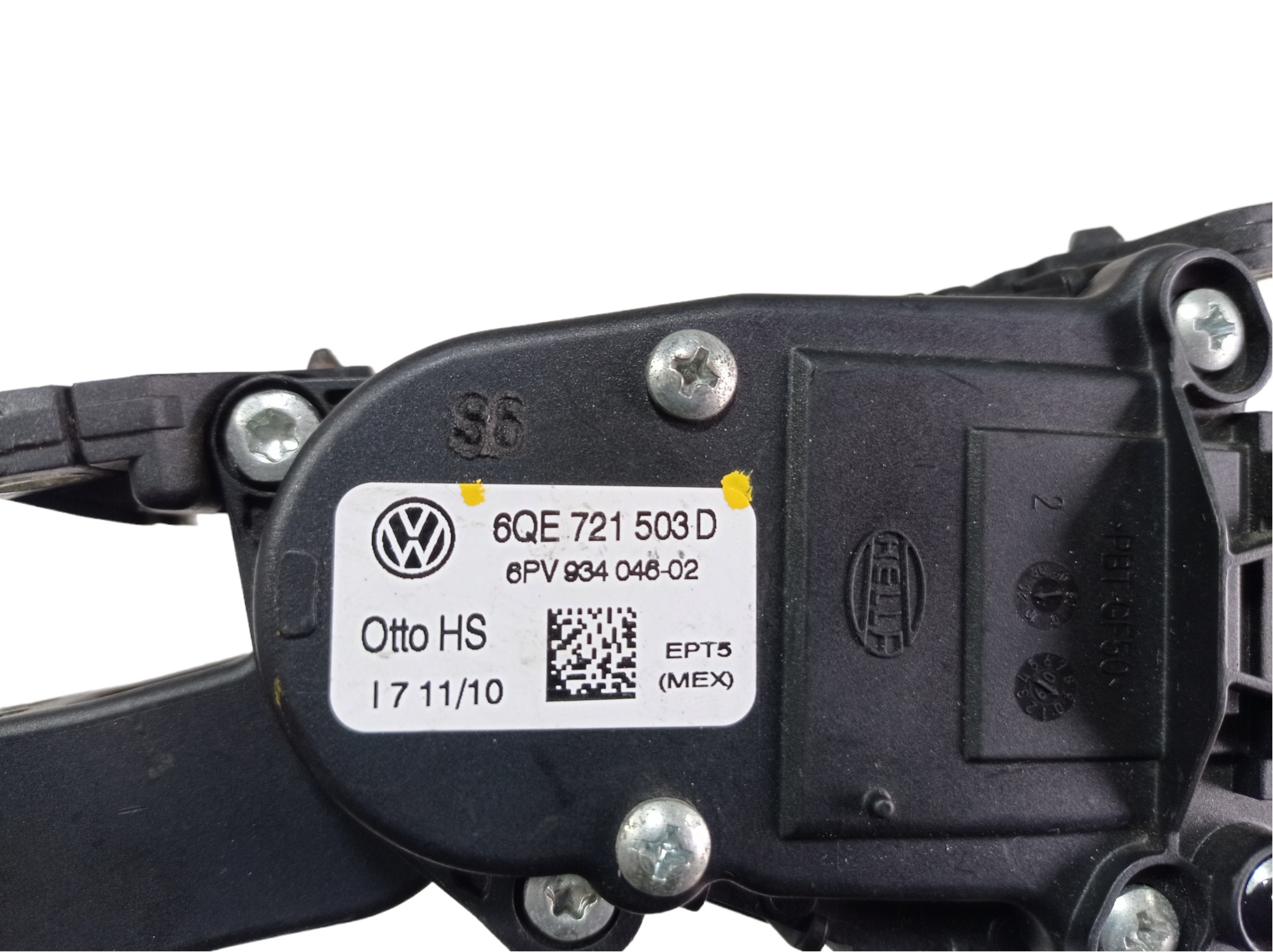 Pedal Acelerador Vw Golf 1.6 2009 6qe721503d V478 7