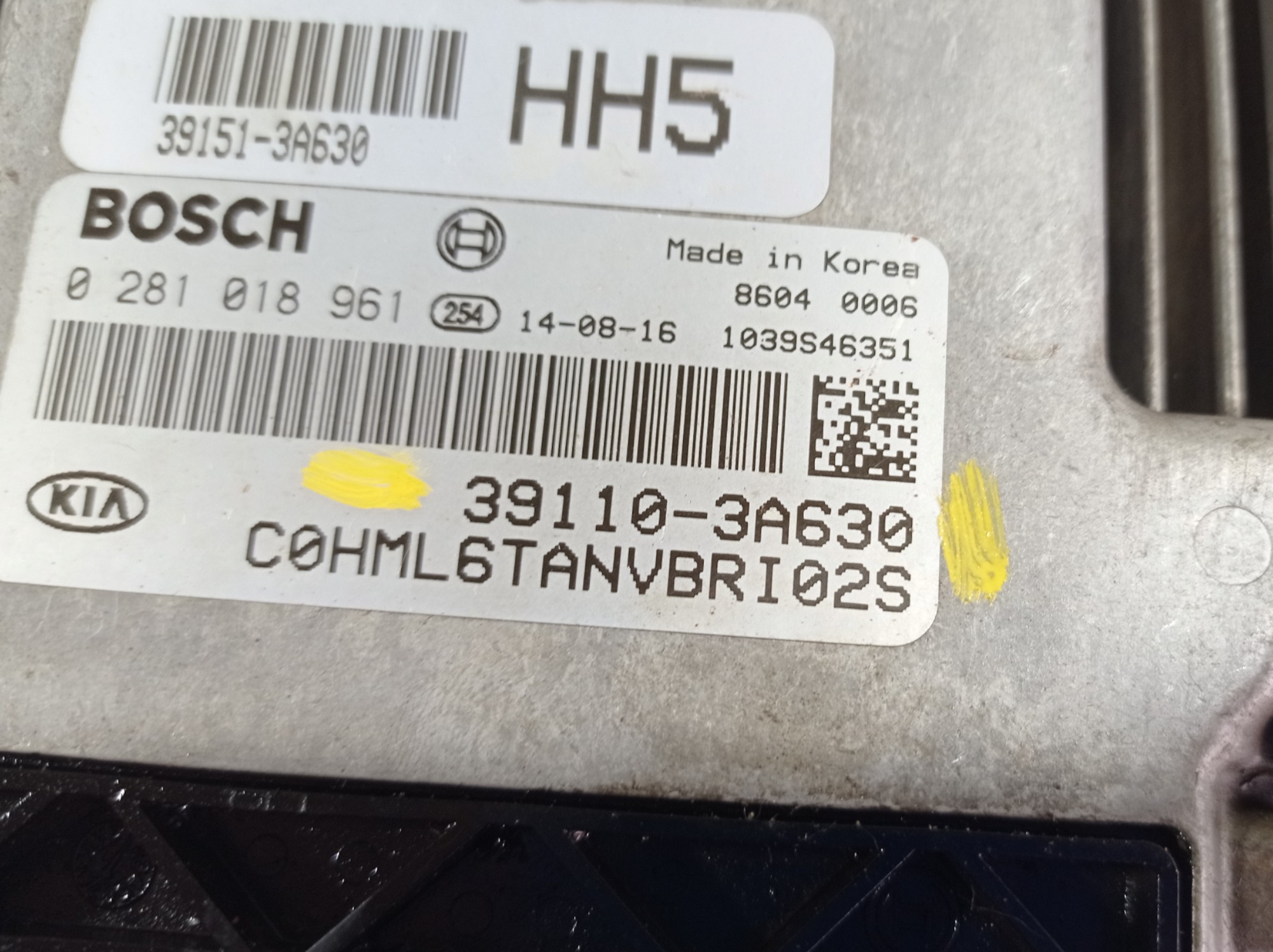 Módulo De Injeção Kia Mohave 3.0 2015 391103a630 V555 7