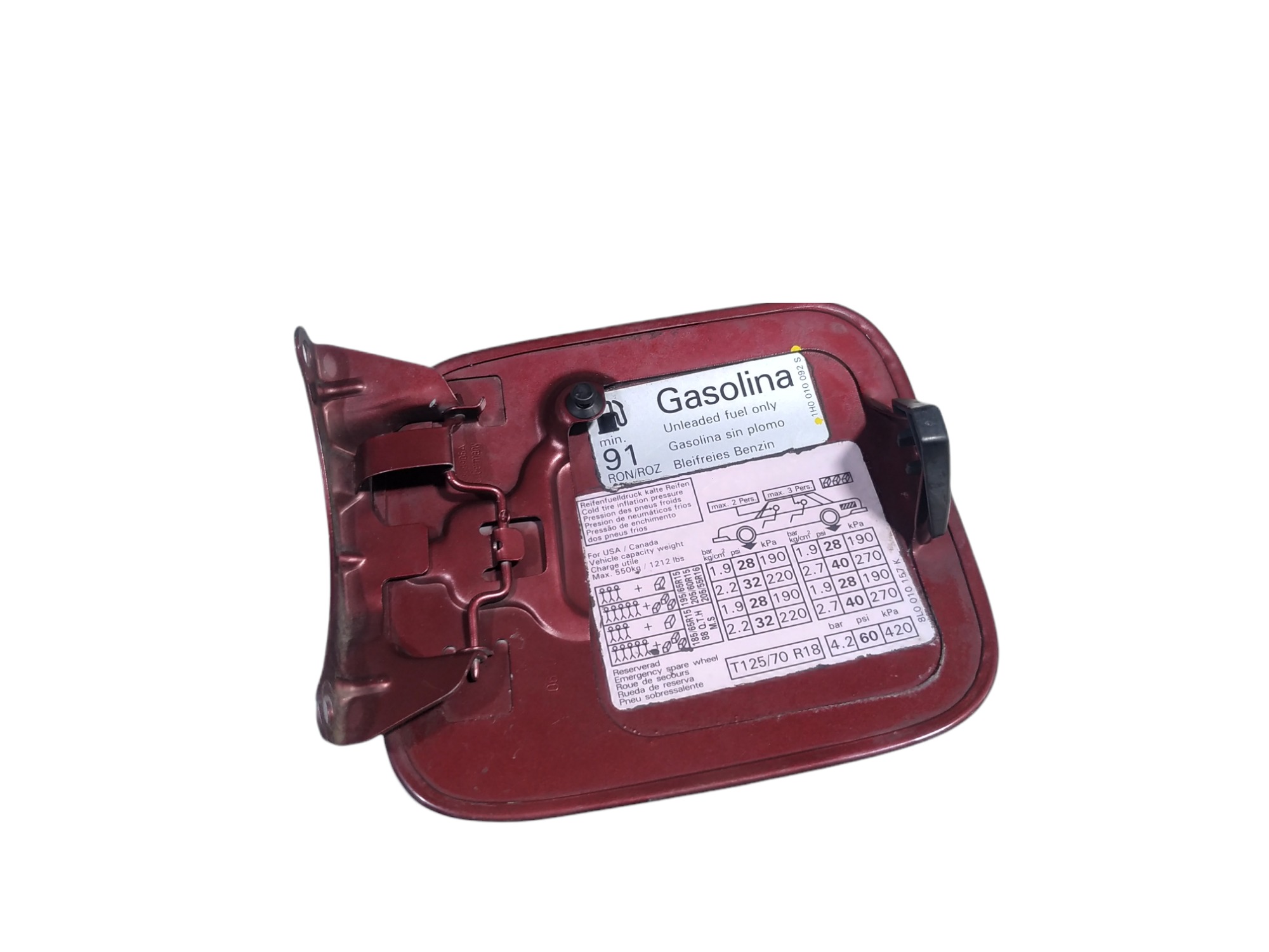 Portinhola Tanque Combustível Audi A3 V51 1h0010092s Vinho 6