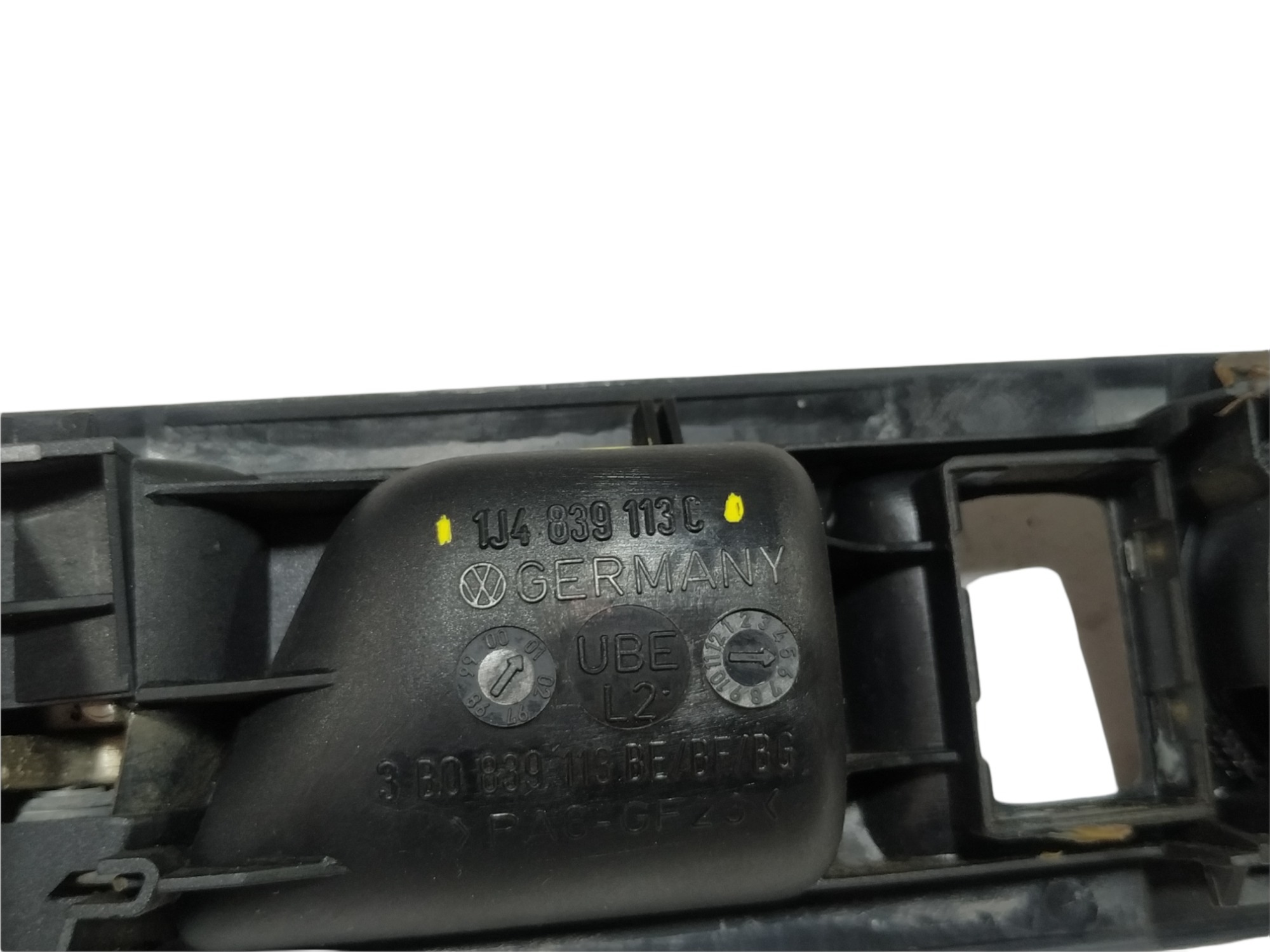 Maçaneta Interna Traseira Esquerda Vw Golf 2002 V373 Preto 5