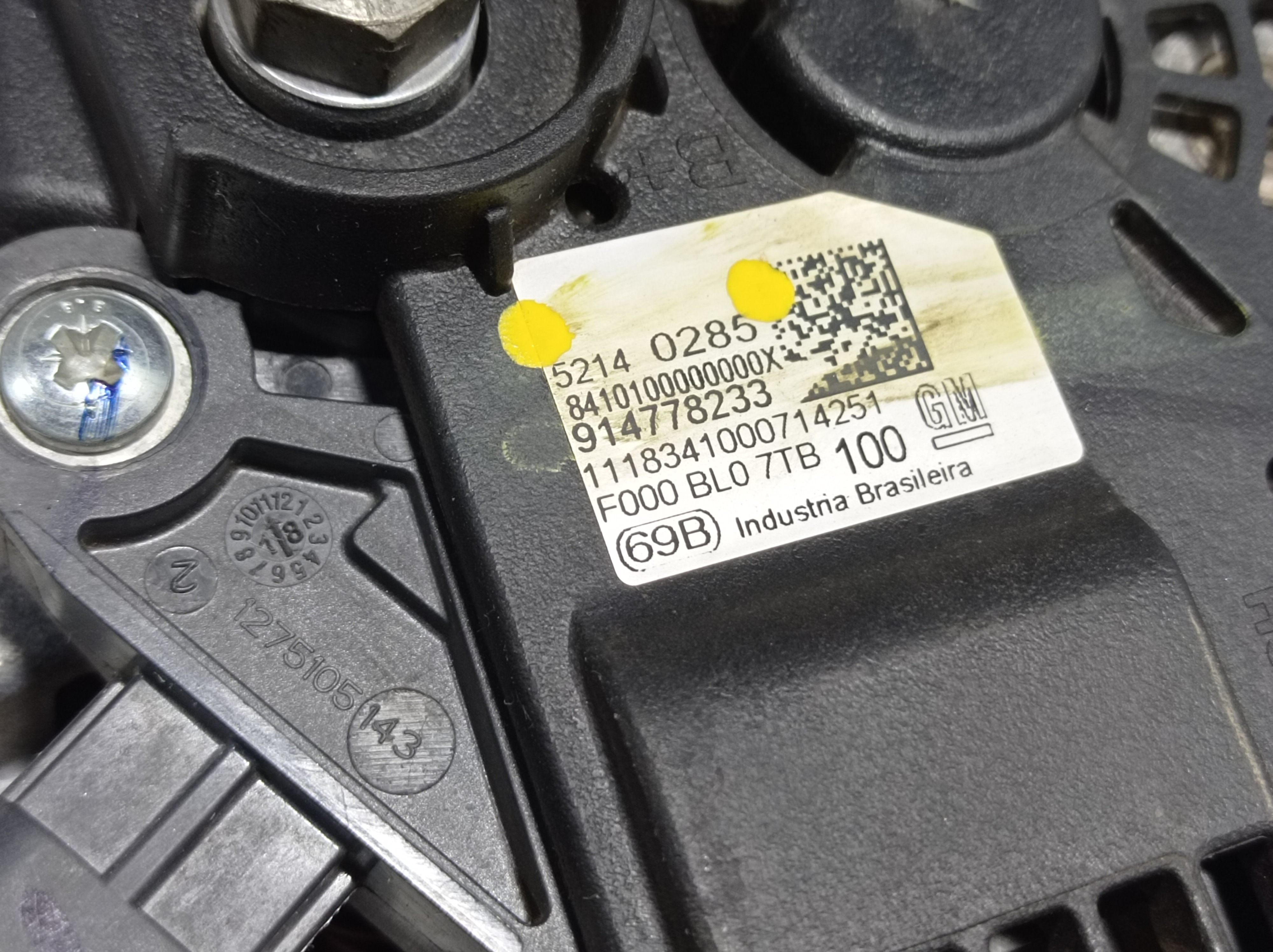 Alternador Gm Onix Prisma Spin 2016 2018  52140285 V324 9