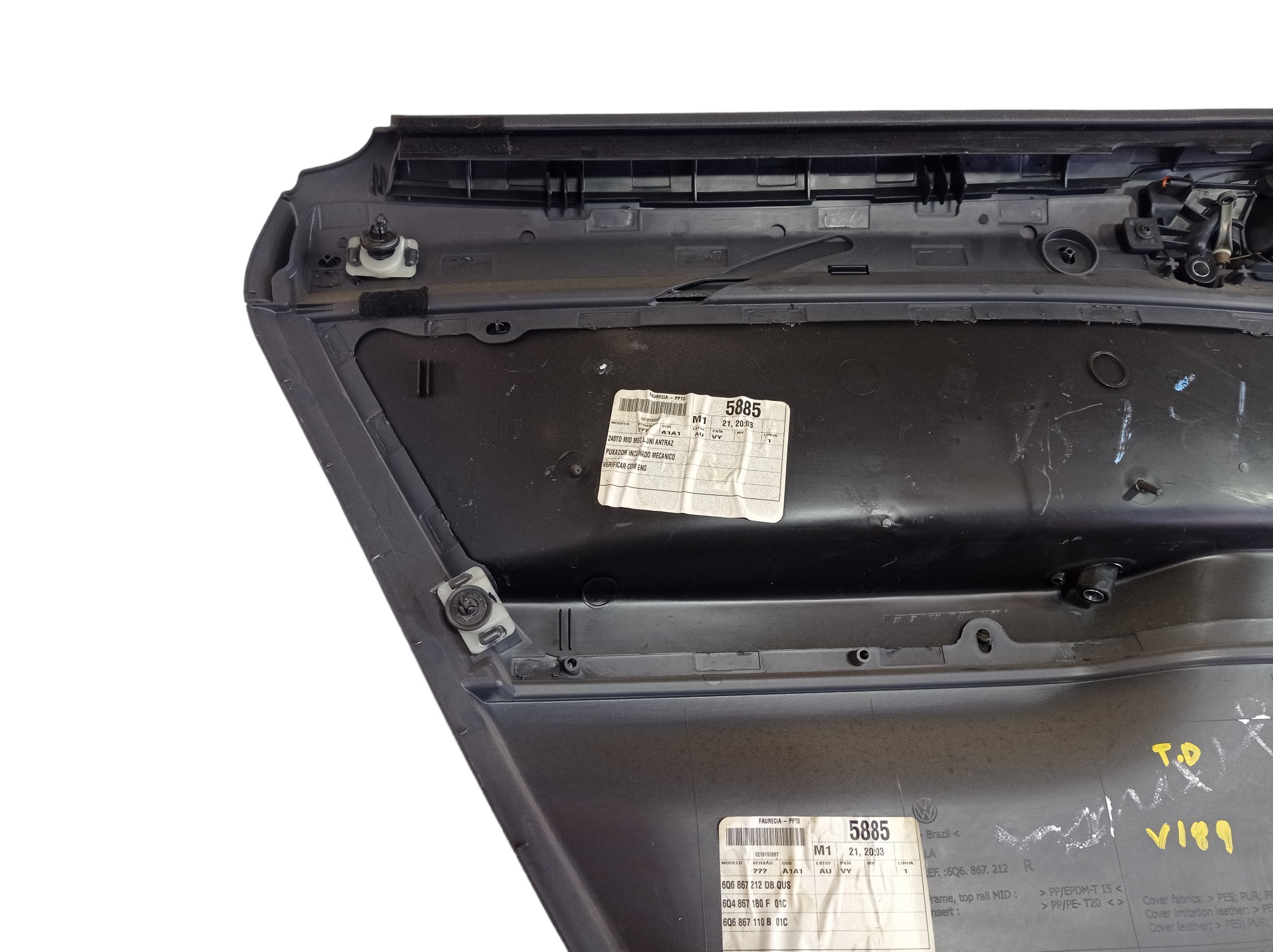 Forro Porta Traseiro Direito Vw Polo 2003 6q6867212 V189 9