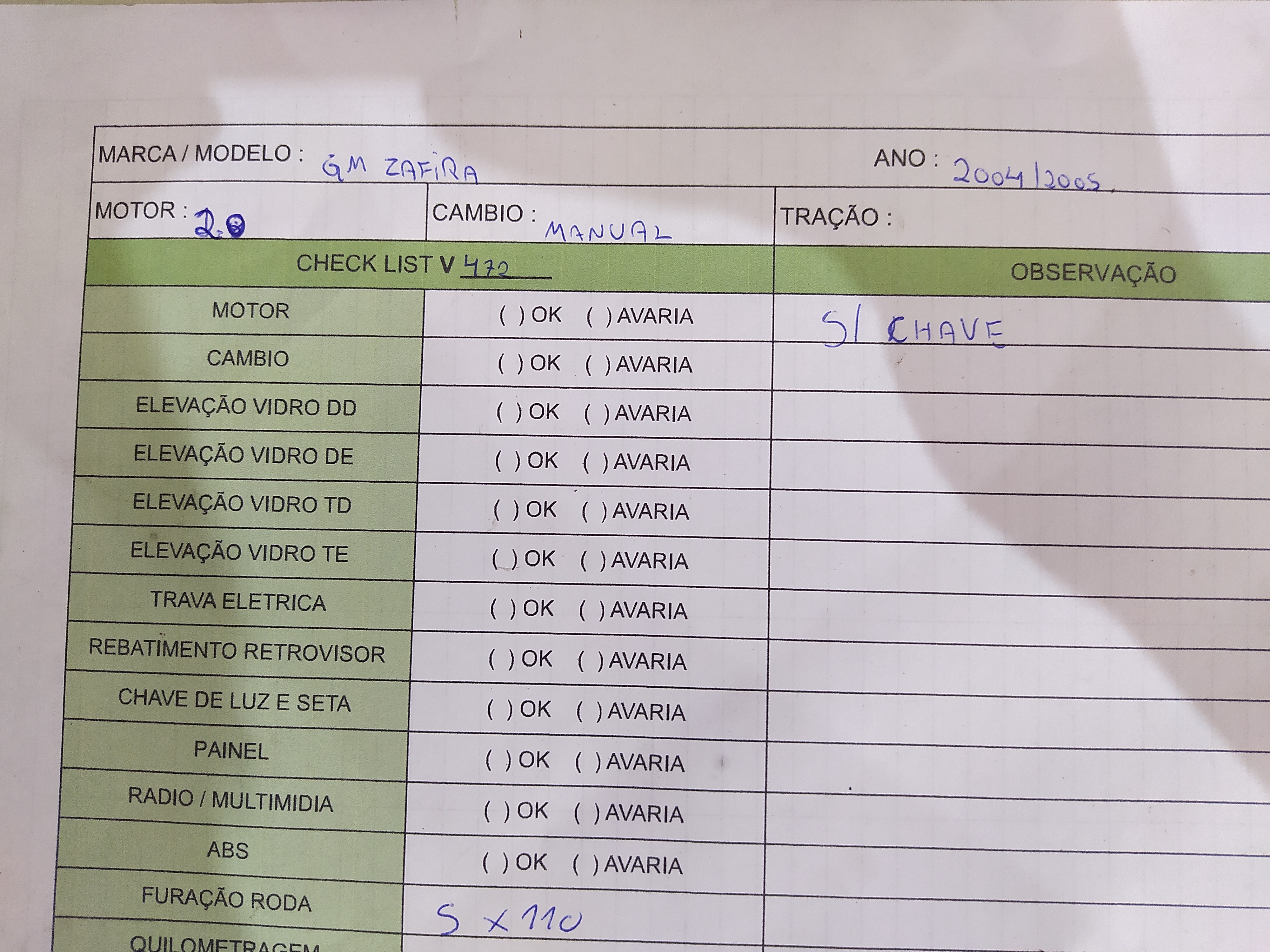 Gm Zafira 2.0 2005 v472 informações gerais 3