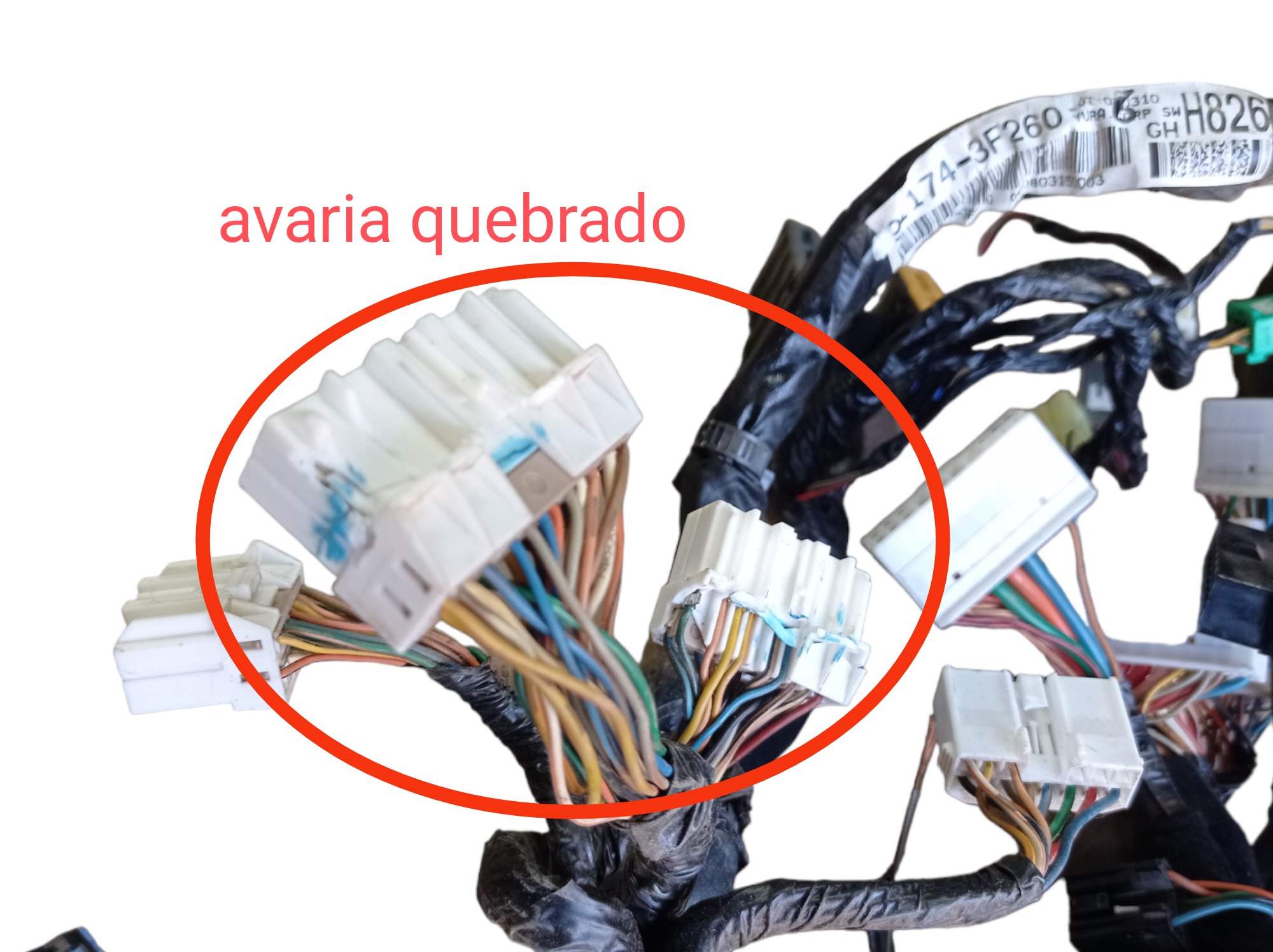 Chicote Interno Painel Kia Opirus 2008 V581 8