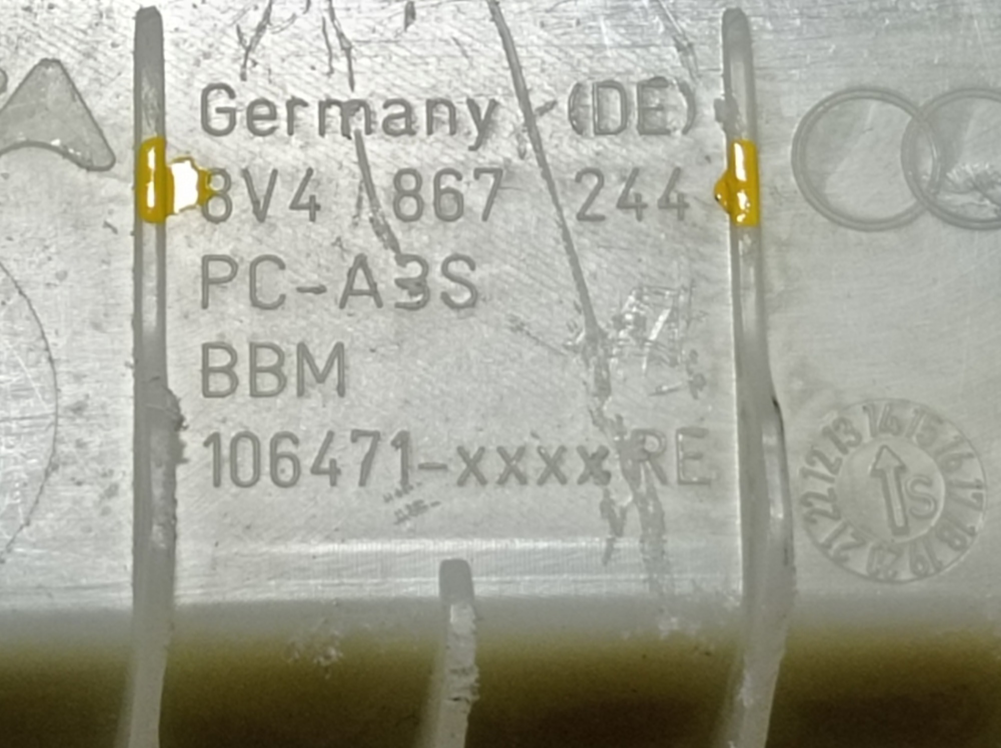 Acabamento Direito Superior Coluna Central Audi A3 2019 V343 5