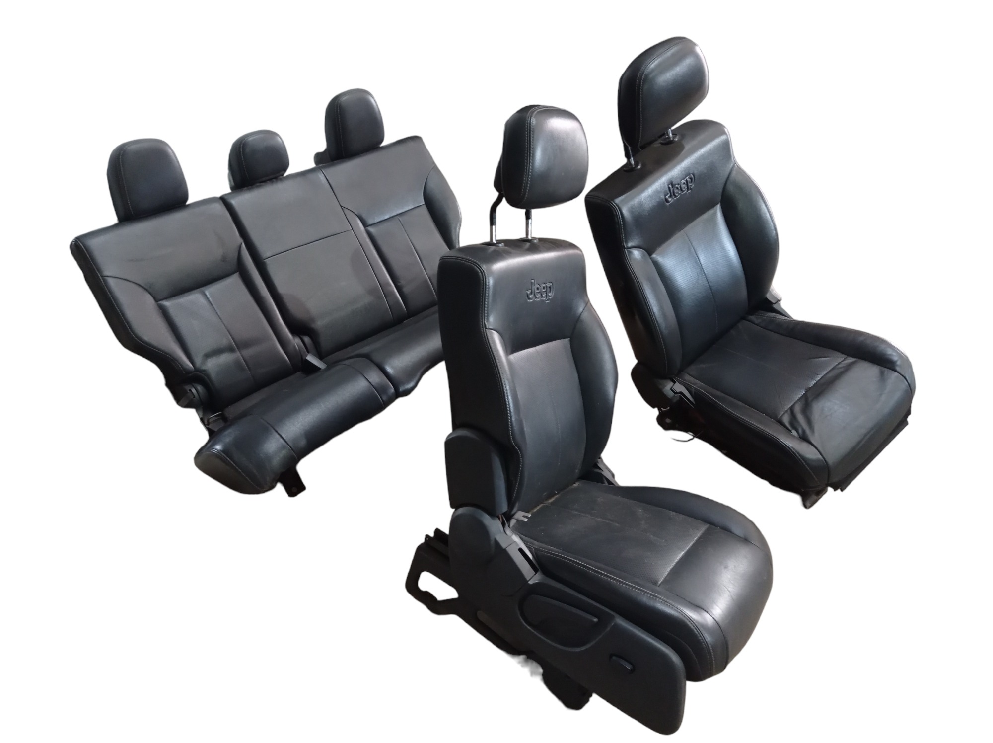 Jogo Banco De Couro Jeep Cherokee Limited 2012 V561 Preto 8