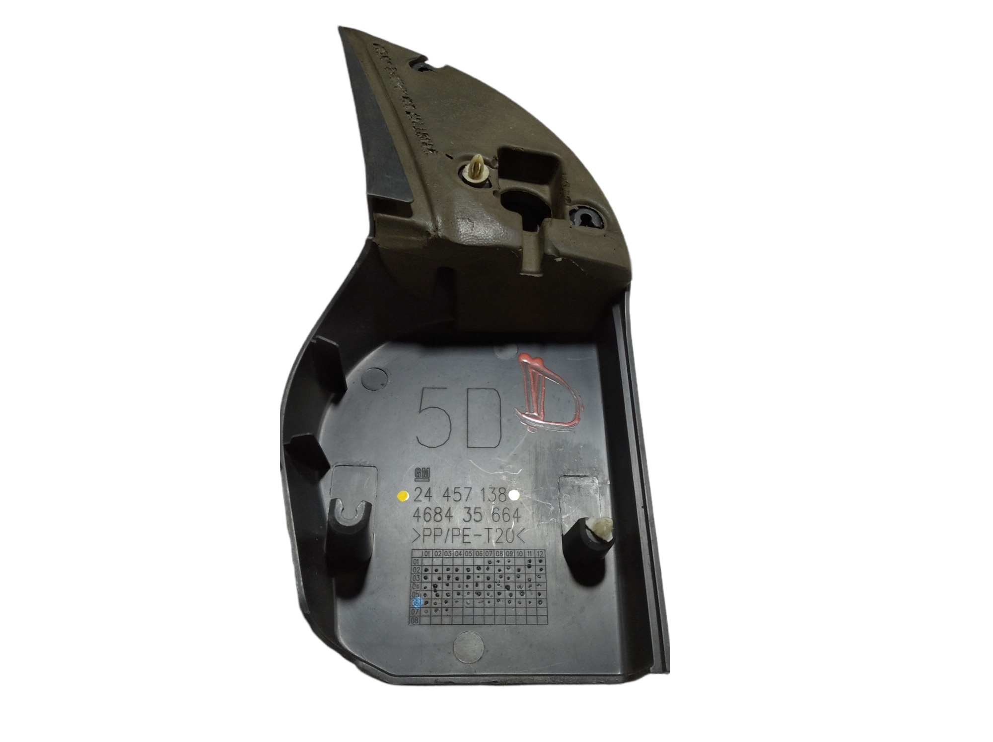 Acabamento Inter Retrovisor Direito Gm Corsa 2003 A 12 V280 Preto 3