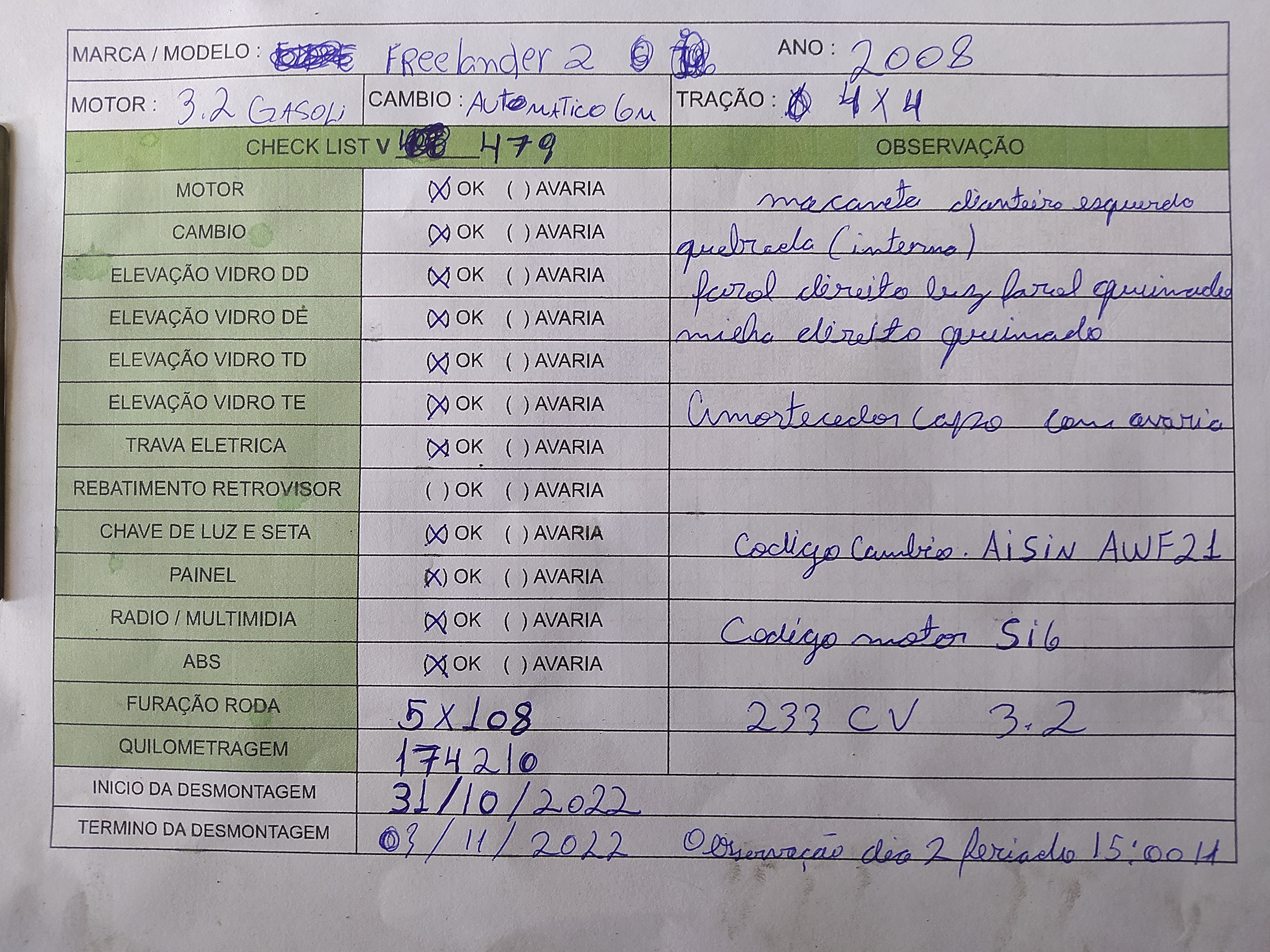 Freelander 2 3.2 2008 v479 informações gerais 1