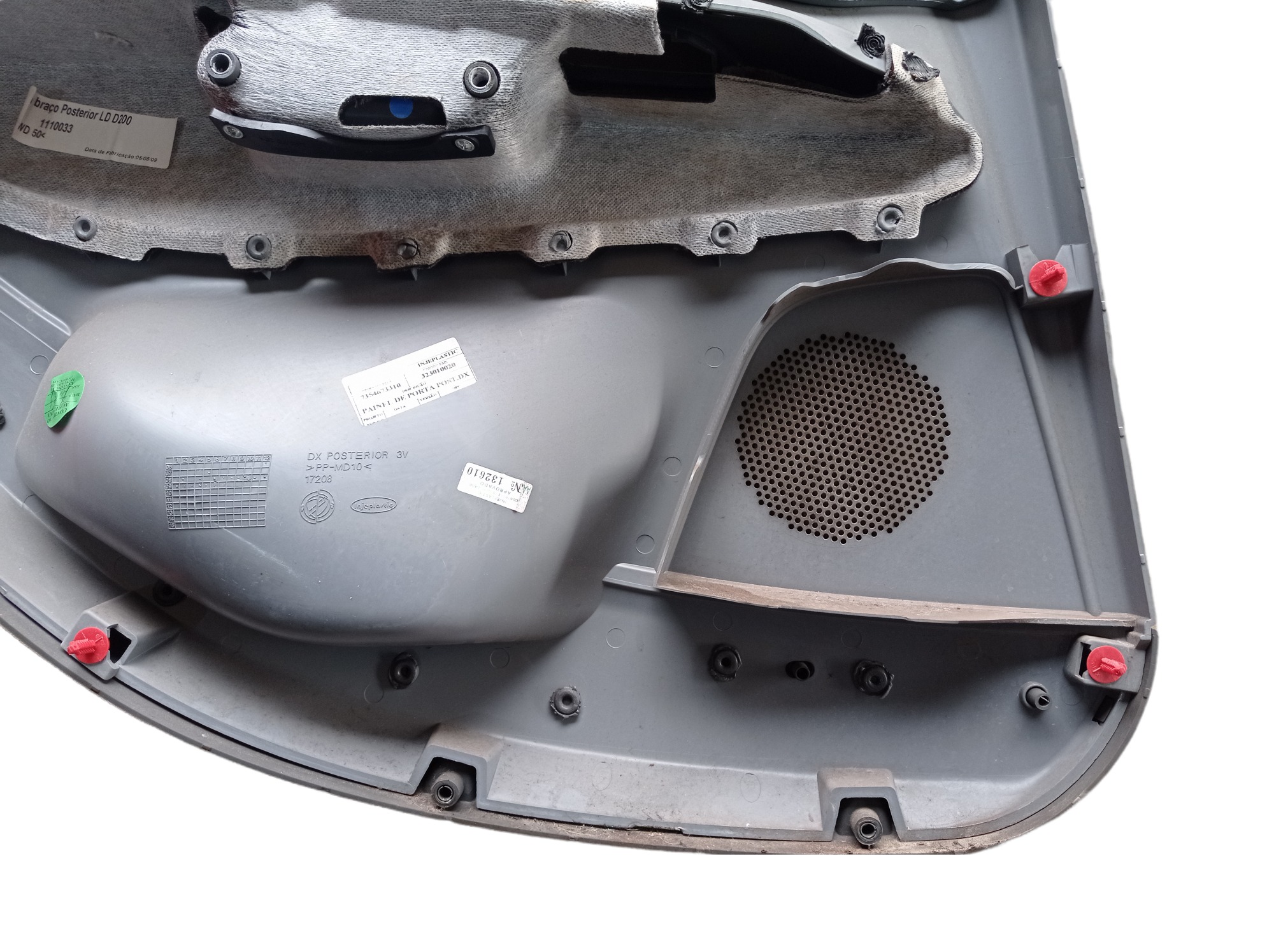 Forro Porta Traseiro Direito Fiat Linea 2009 2010 V433 Cinza 6