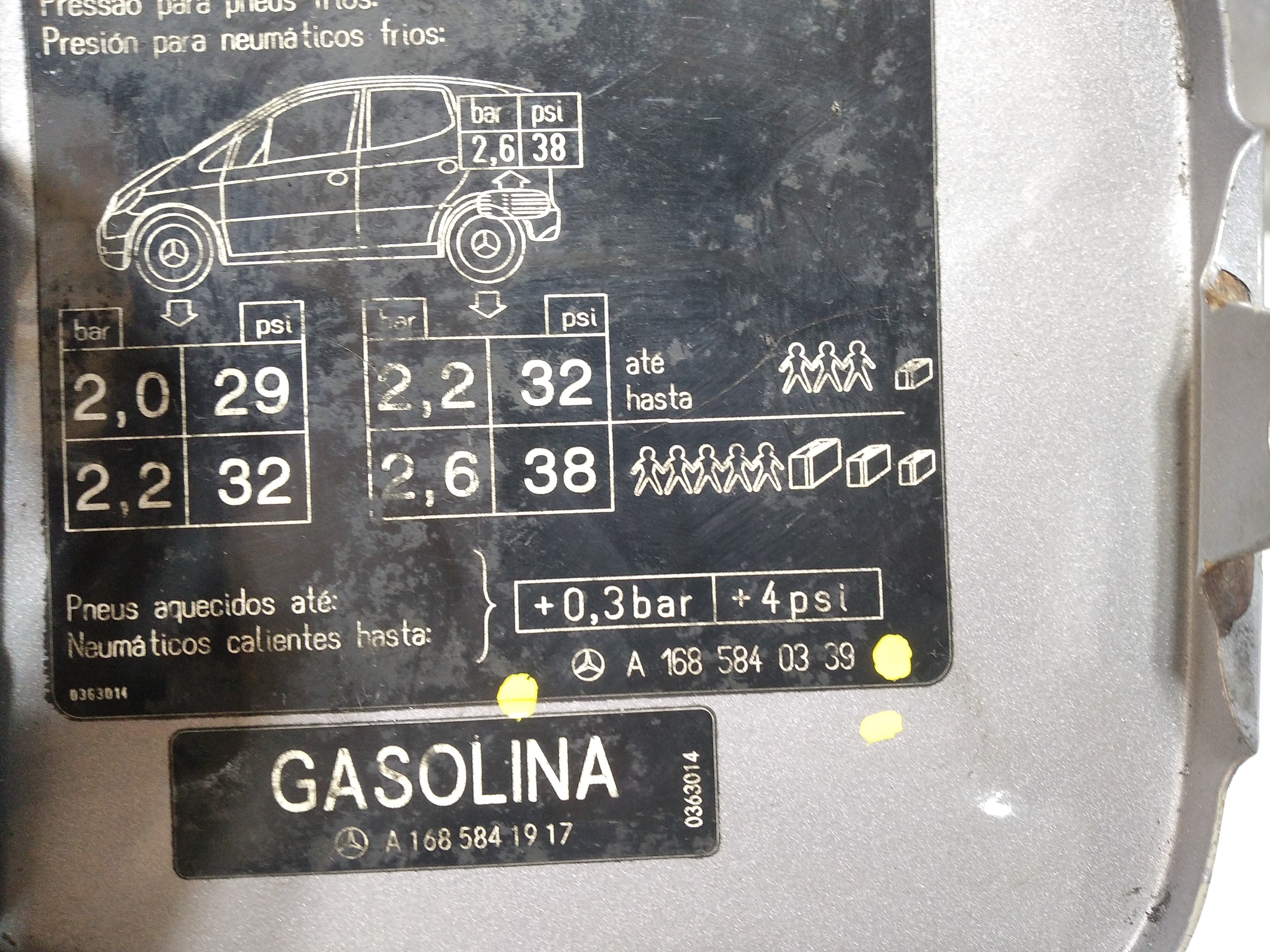 Portinhola Tanque Combustível Mercedes A160 1.6 1999 V388 Cinza 1999 6