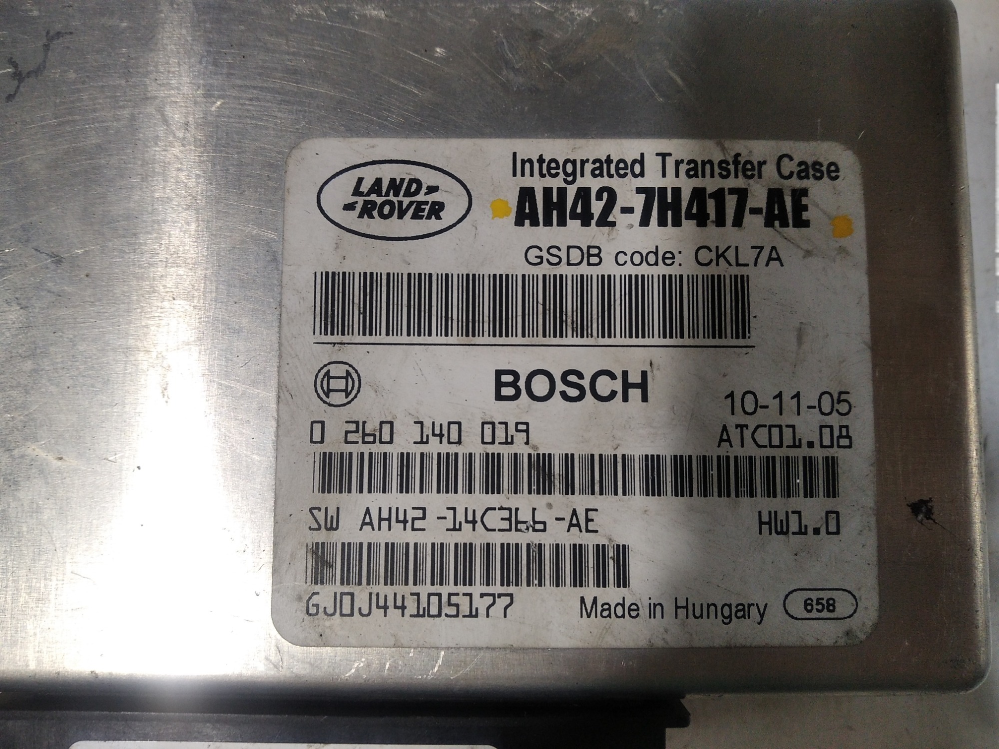 Módulo Caixa Transferência Range Rover Ah427h417ae V289 4