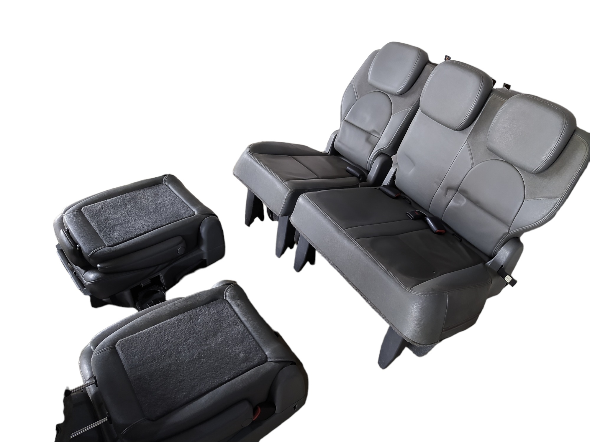 Jogo Banco Couro Chrysler Grand Caravan 3.3 V6 2006 V487 Cinza 1