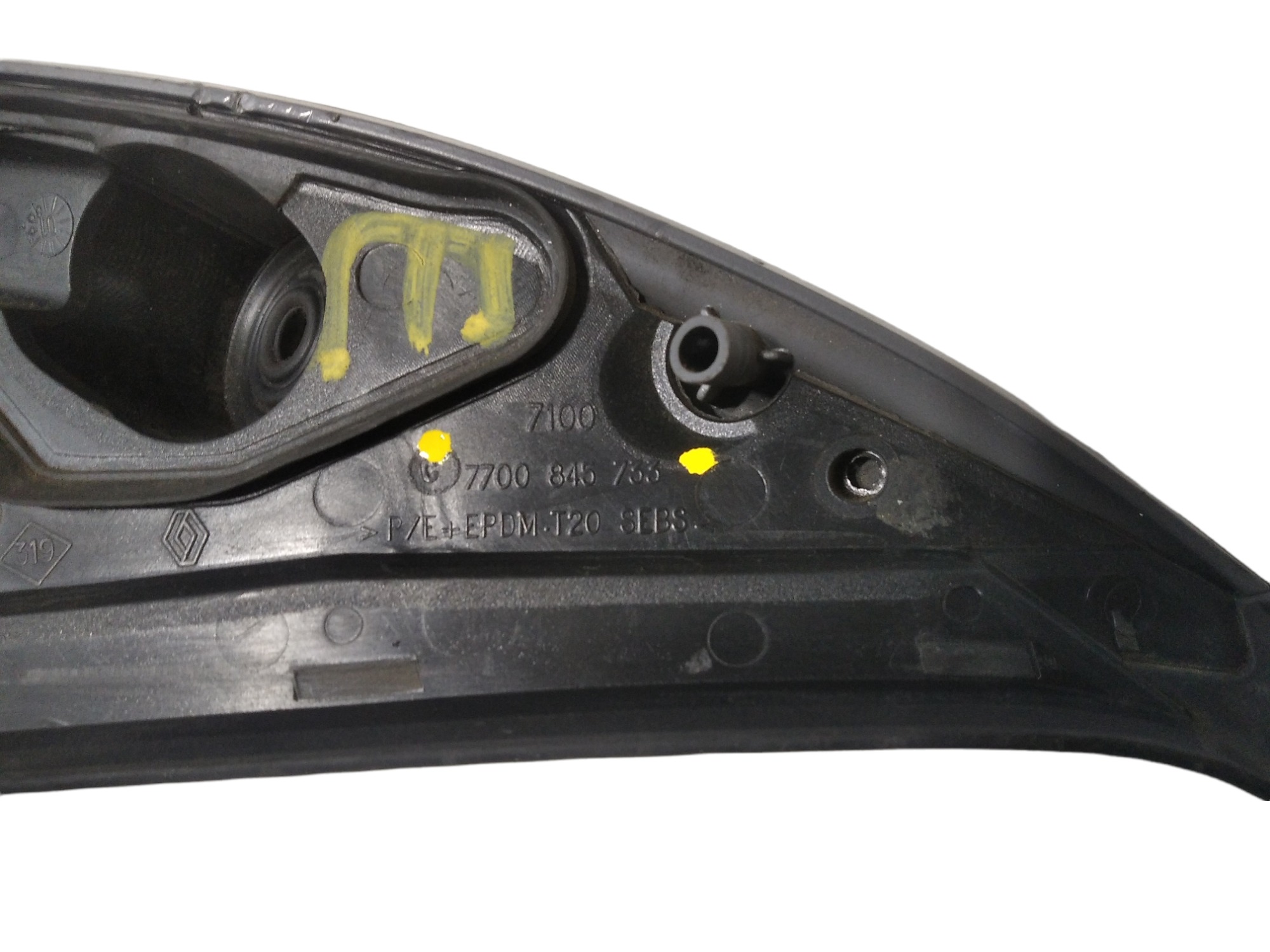 Acabamento Esquerdo Interno Retrovisor Renault Clio V236 Cinza 6