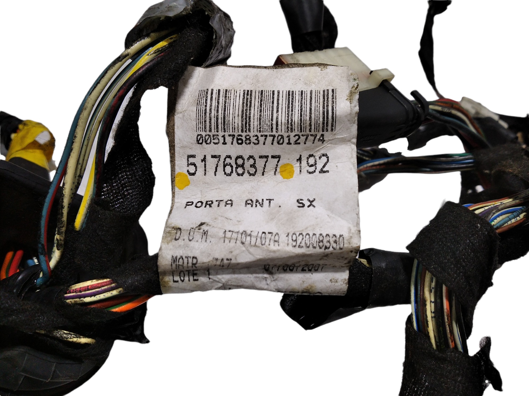 Chicote Porta Dianteira Esquerda Fiat Stilo 2007 51768377 V1 4