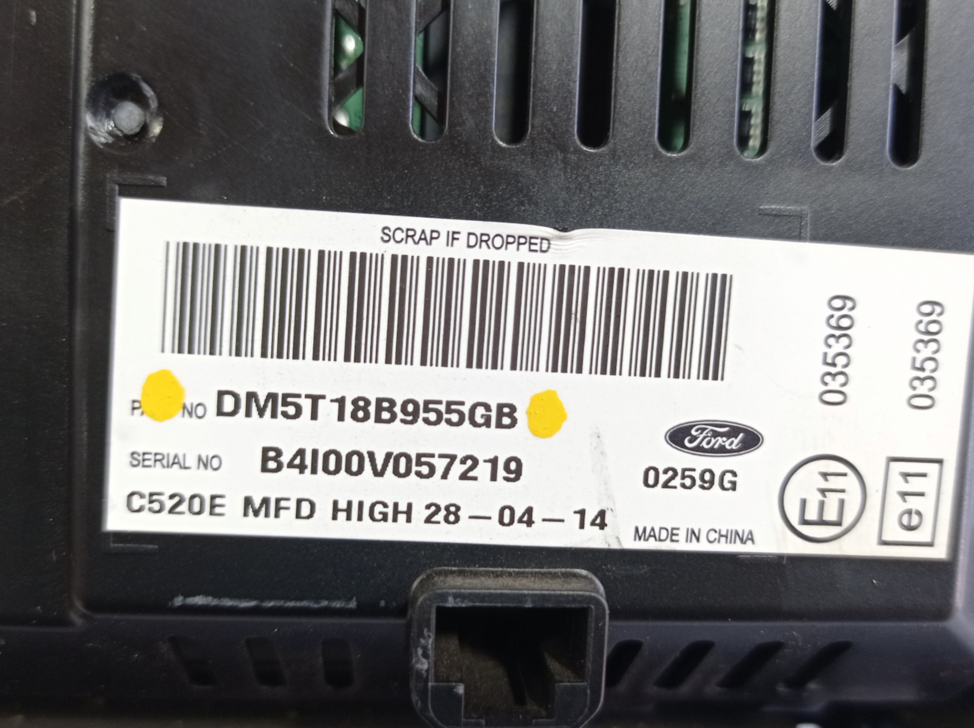 Tela Display Ford Focus Se 1.6 16v 2014 V476 8