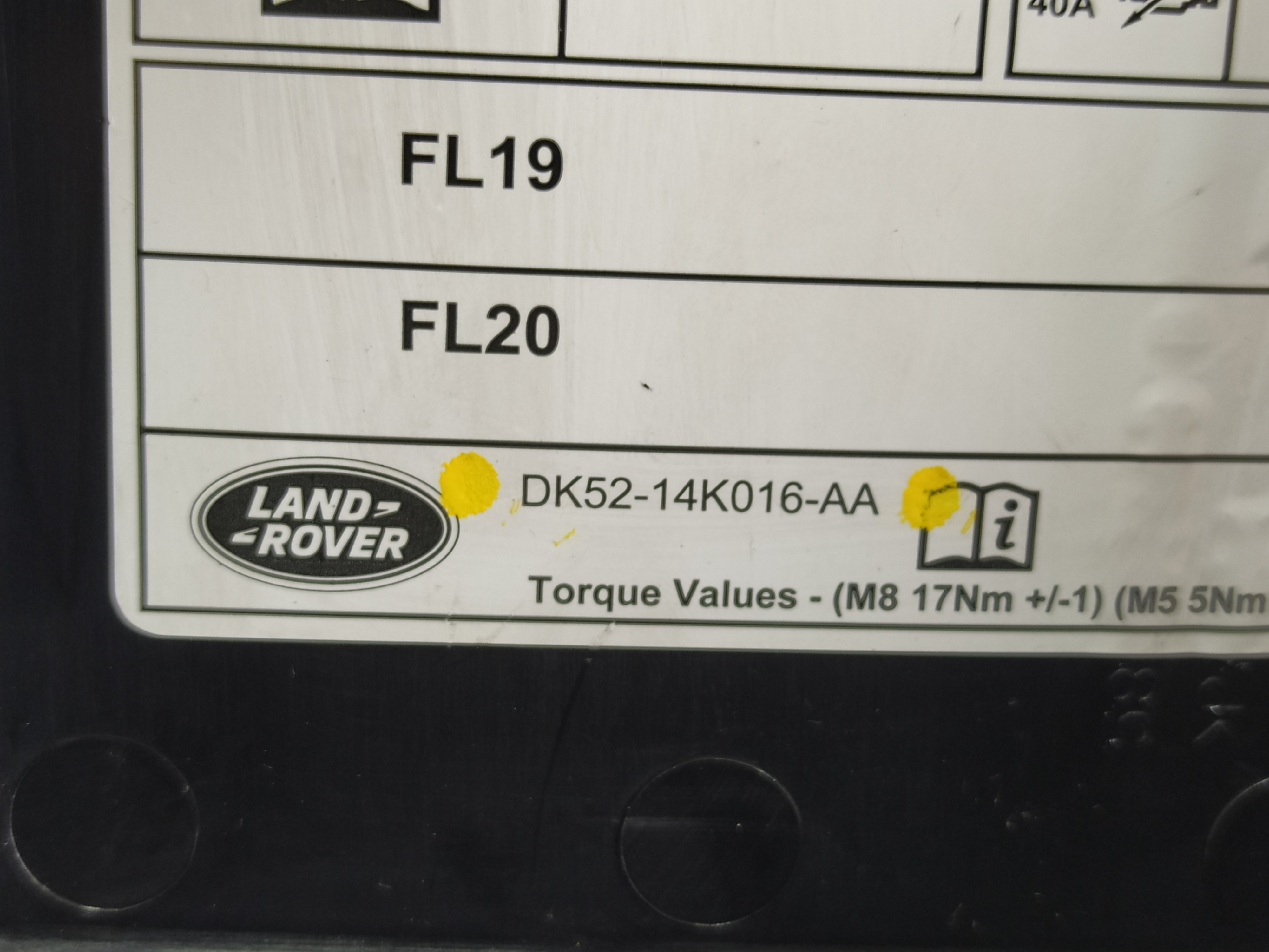 Tampa Capa Fusível Land Rover Range Rover Sport 3.0 V573 7