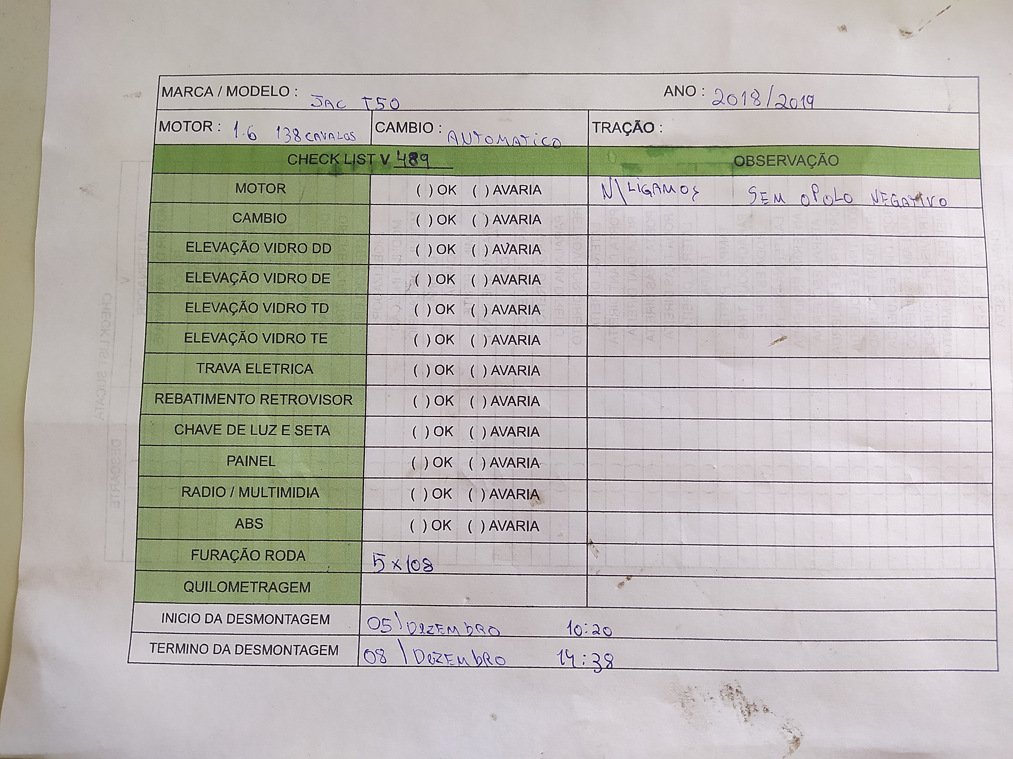 JAC t50 1.6 16v  2019 V489 informações gerais 1