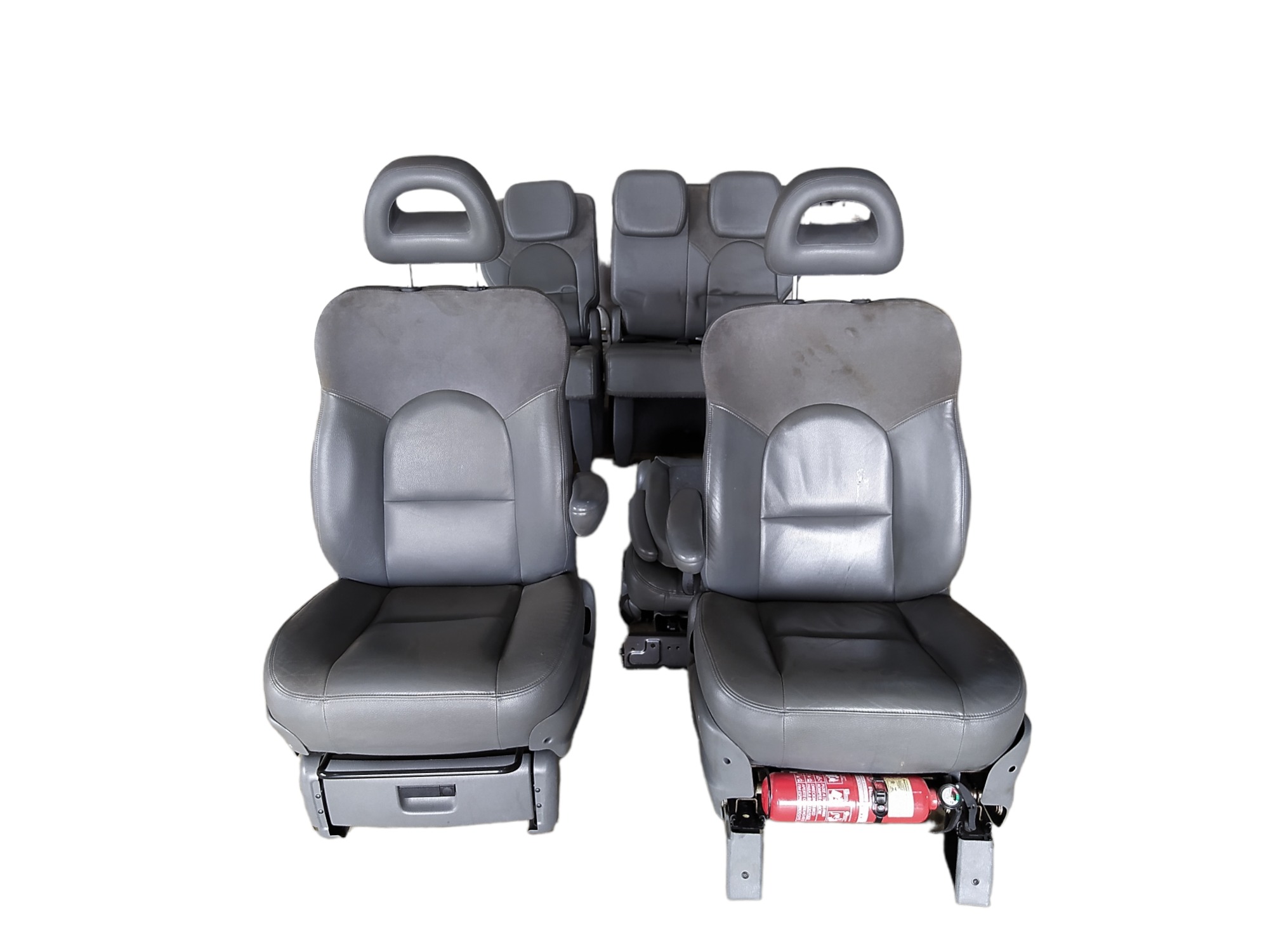Jogo Banco Couro Chrysler Grand Caravan 3.3 V6 2006 V487 Cinza 3