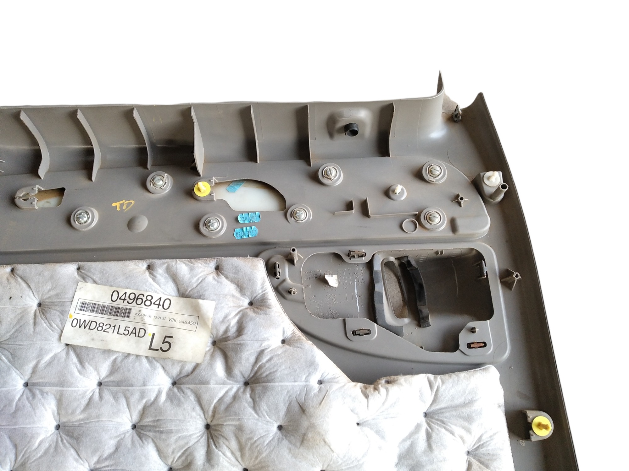 Forro Porta Traseiro Direito Grand Caravan 2003 V458 Marrom-claro 8