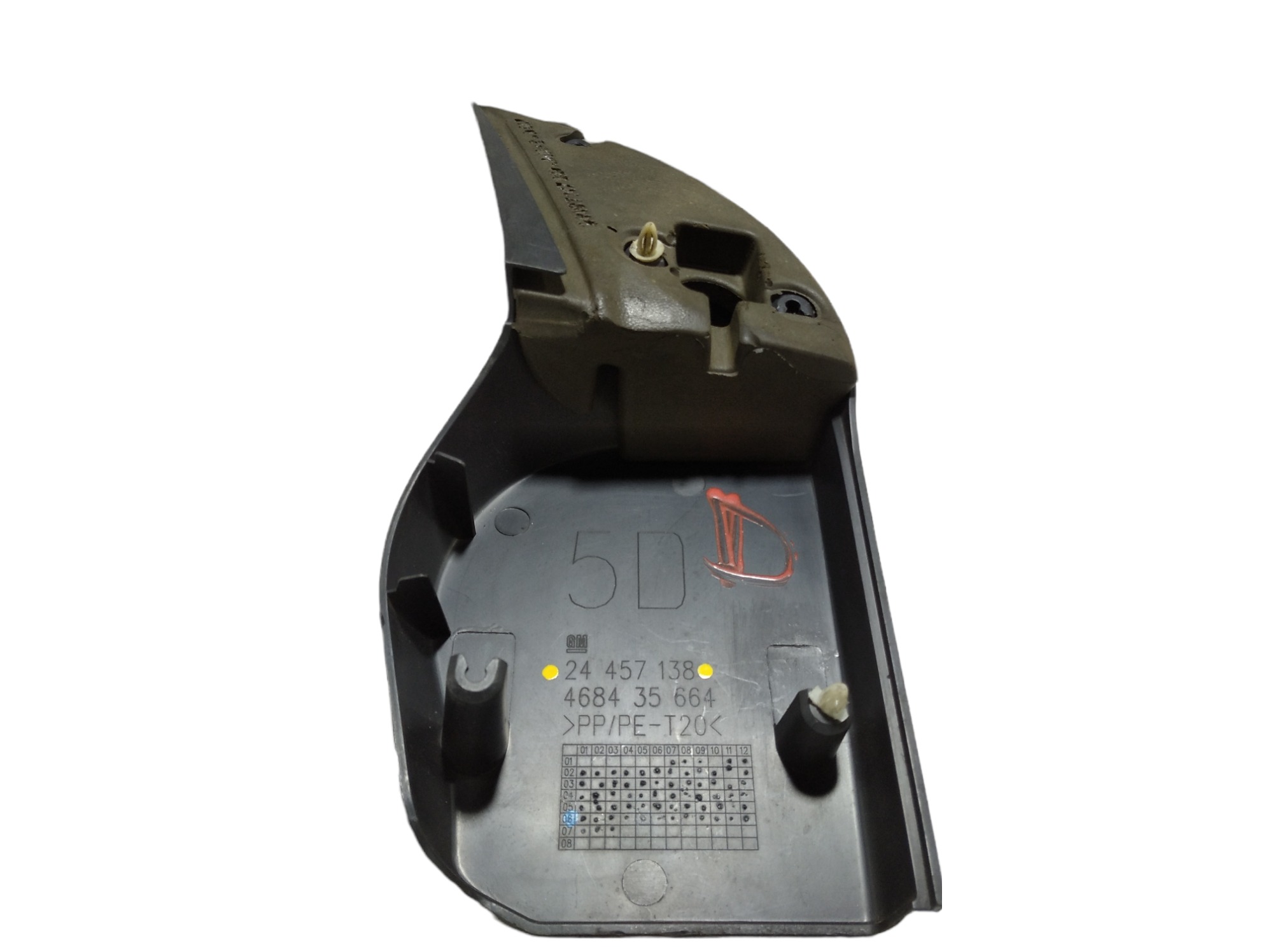 Acabamento Inter Retrovisor Direito Gm Corsa 2003 A 12 V280 Preto 1