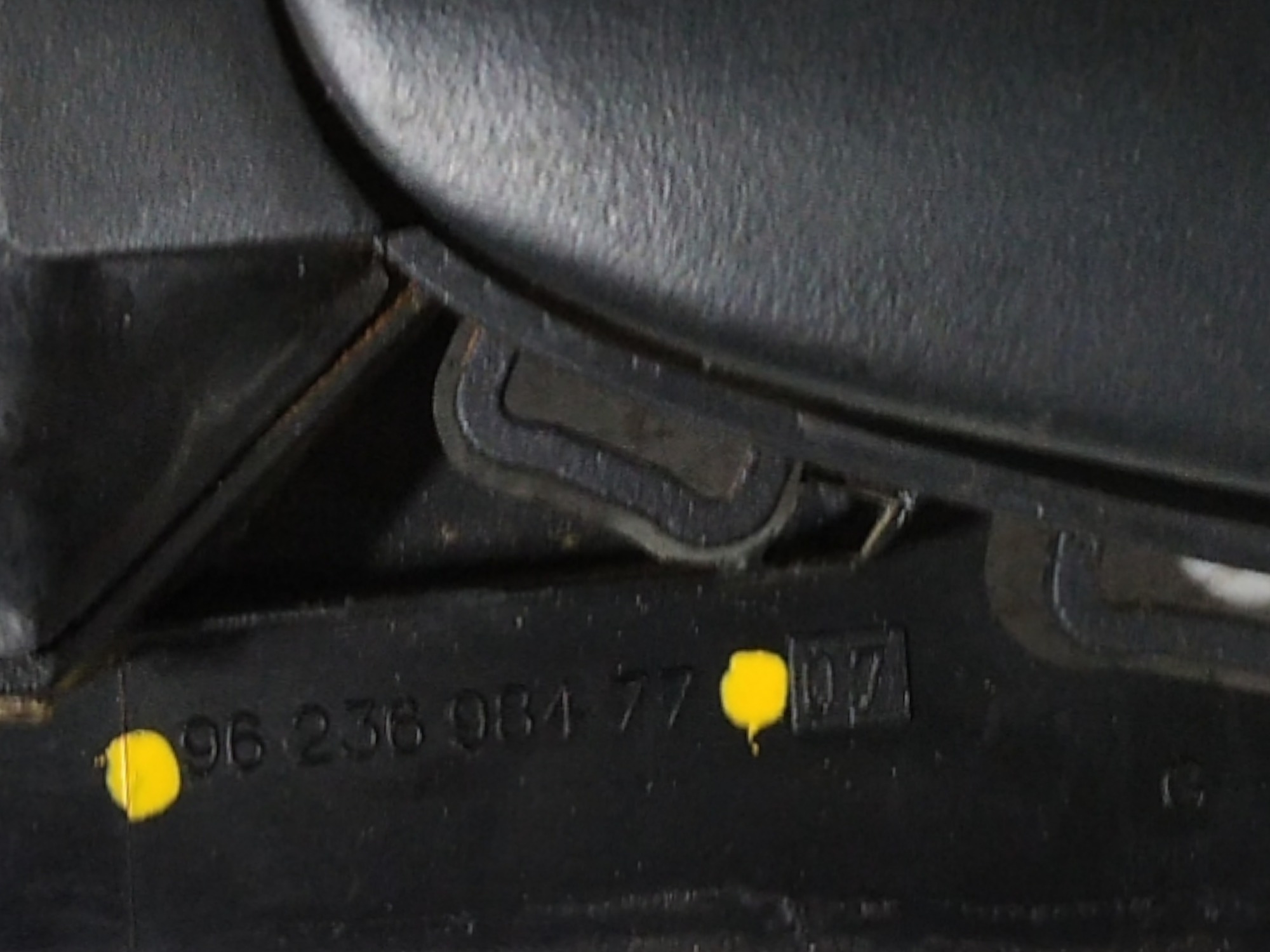 Maçaneta Interna Traseira Esquerda Peugeot 207 9623698477 Preto 5