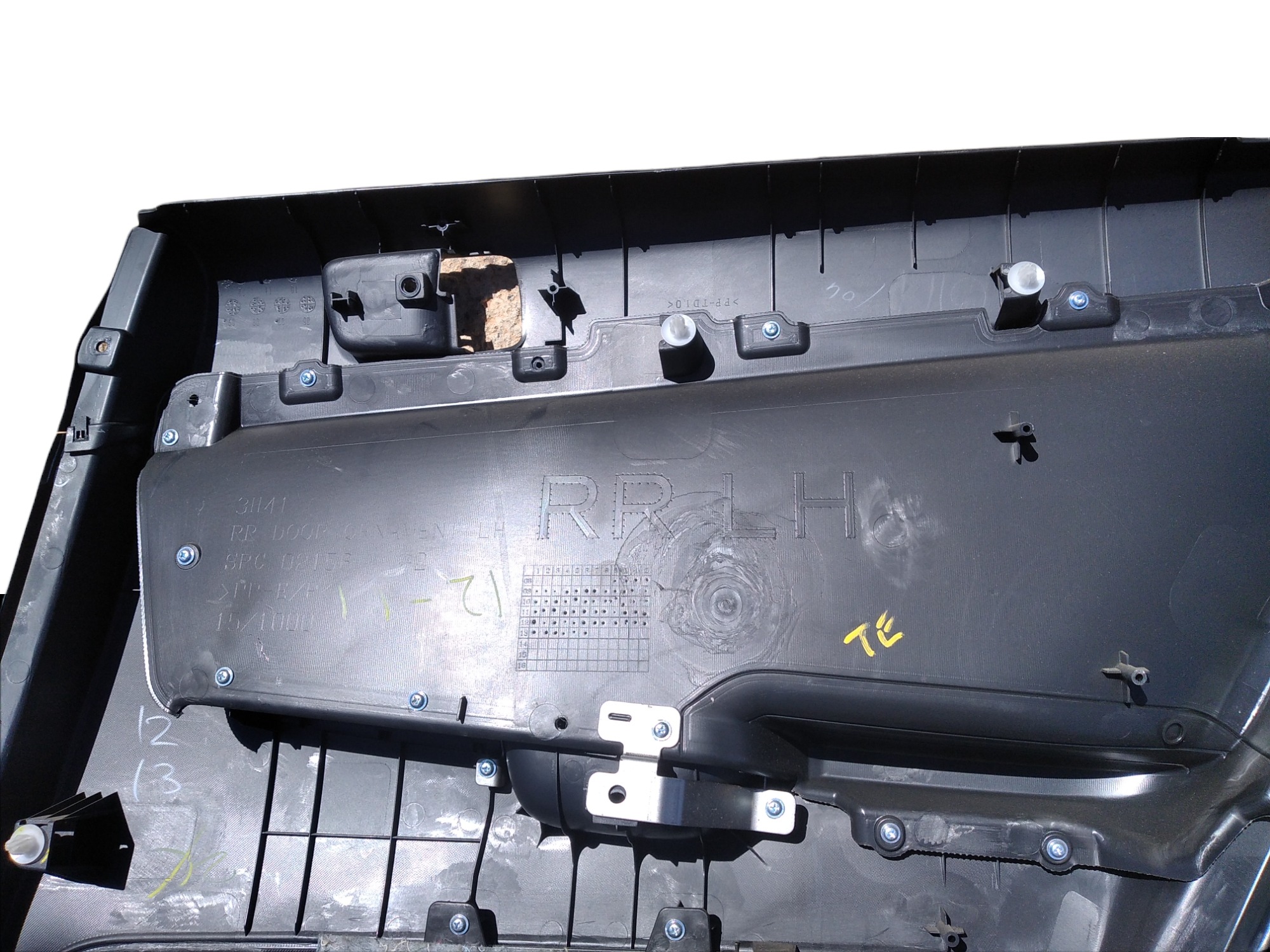 Forro Porta Traseira Direita Mitsubishi Lancer 2014 V420  Preto 8
